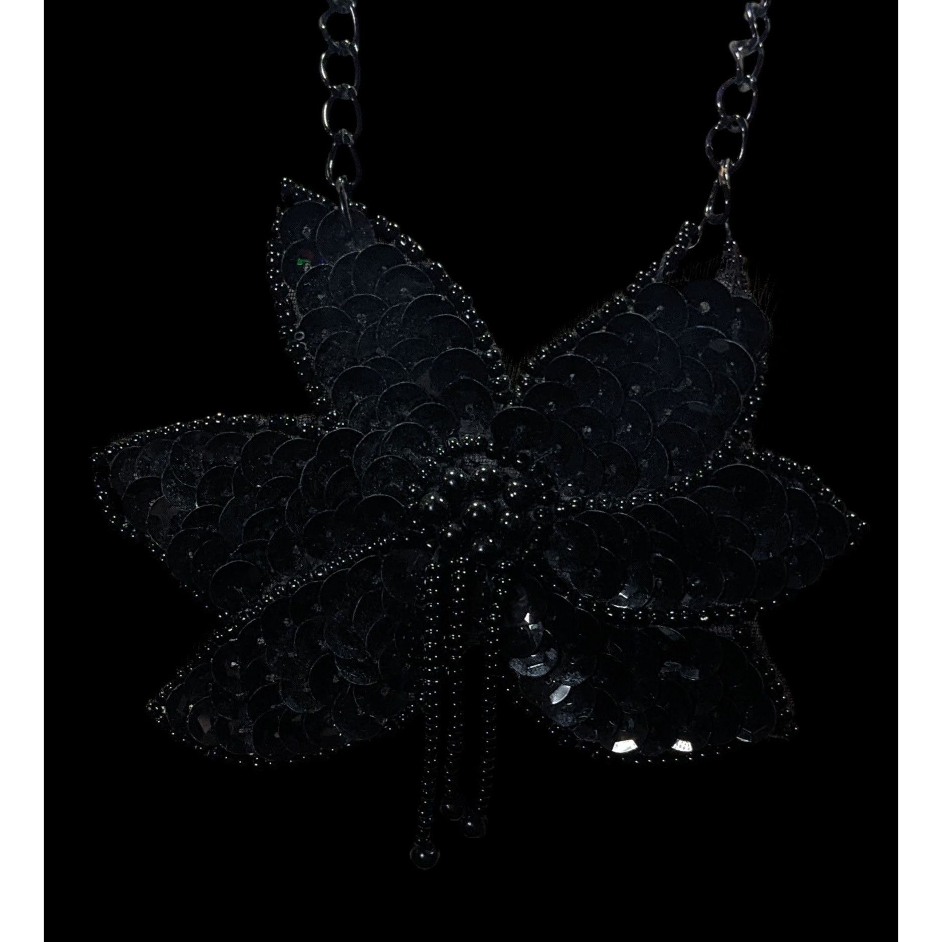 Other Gothic Floral Beaded Sequin Pendant Necklace Size ONE SIZE - 9 Thumbnail