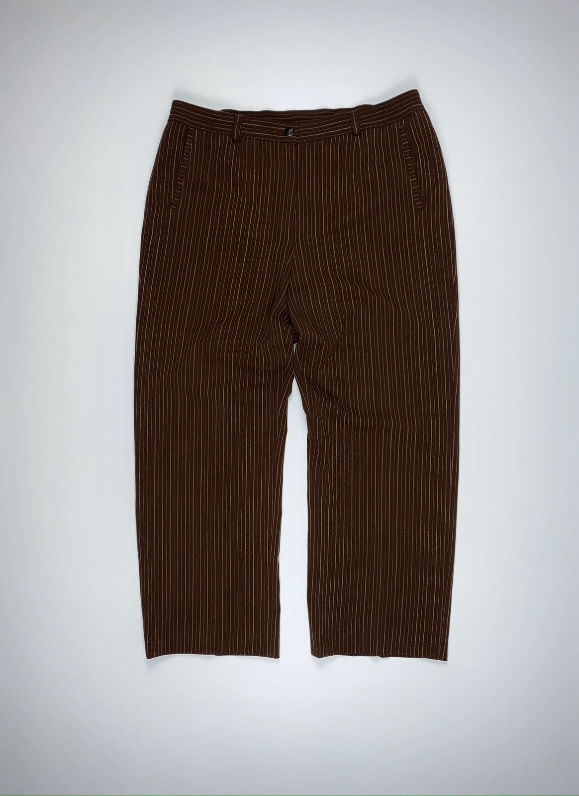 Givenchy 🚨 Selection De Givenchy Vintage Brown Striped Pants YLS RRL Size 36" / US 14 / IT 50 - 1 Thumbnail