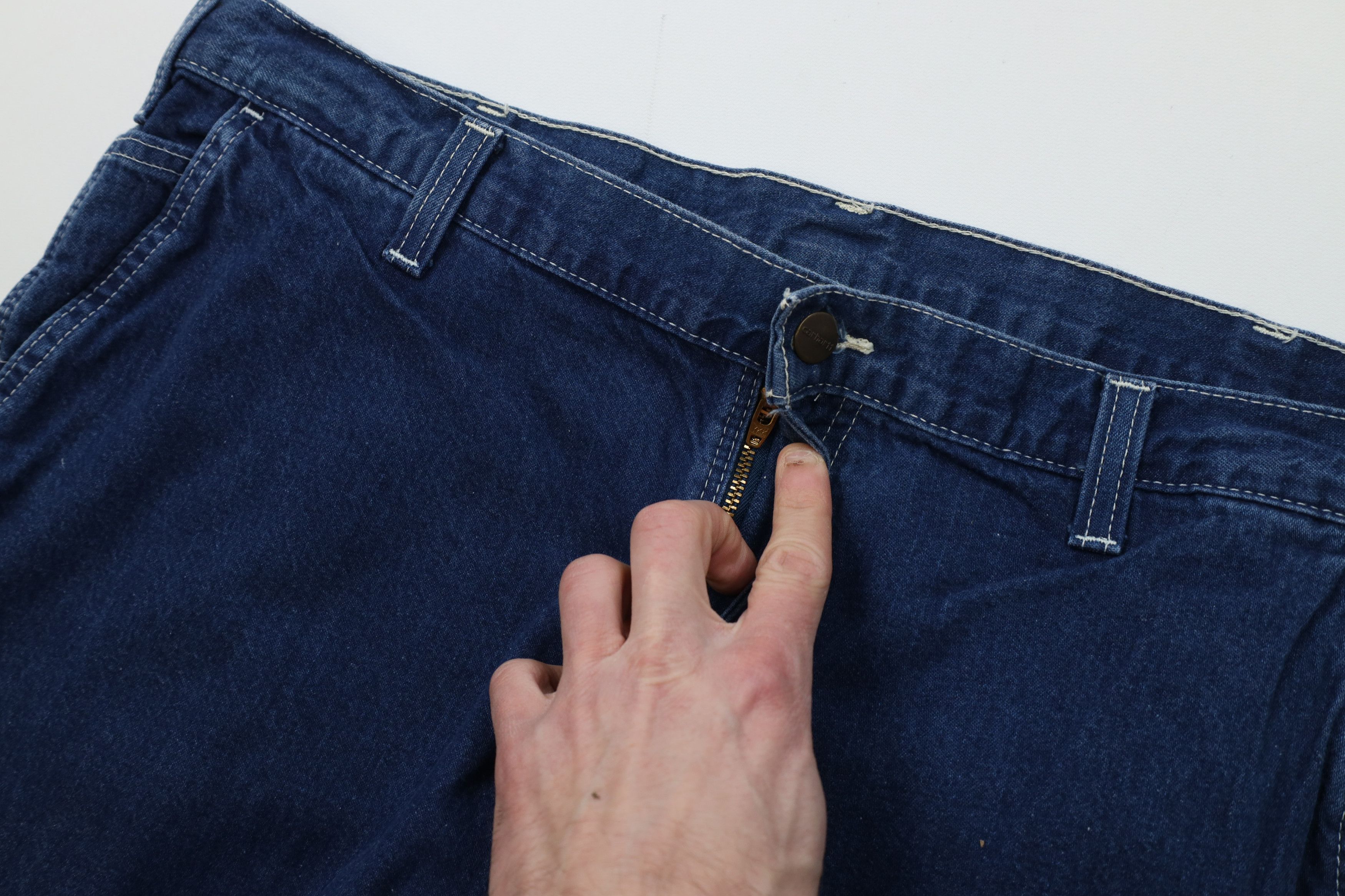 Carhartt Vintage Carhartt Wide Leg Dungaree Denim Jeans Blue Cotton Size US 38 / EU 54 - 7 Thumbnail