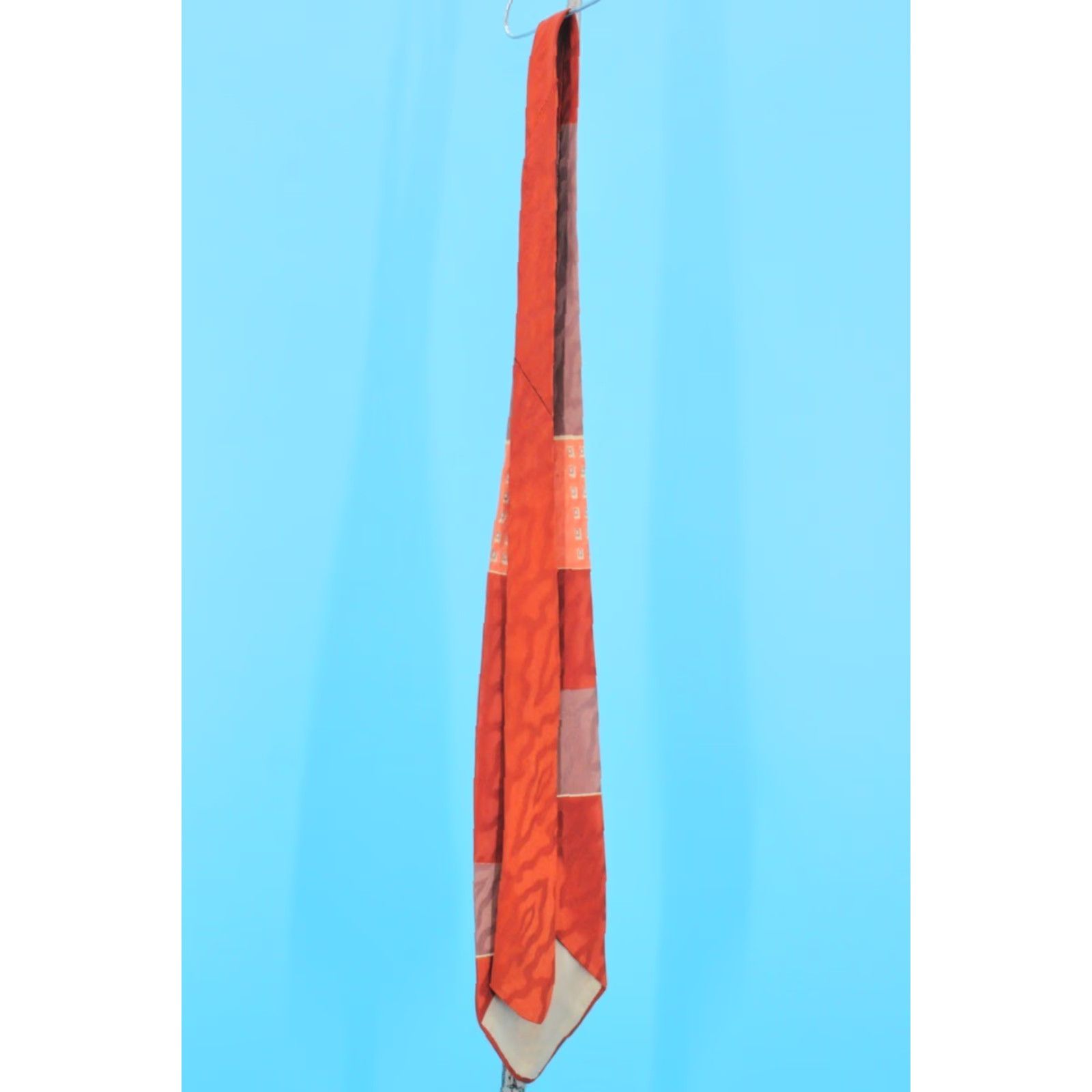 Vintage VTG 1940s Orange & Purple Geometric Necktie Tie Men's 40s Tie Size ONE SIZE - 6 Thumbnail