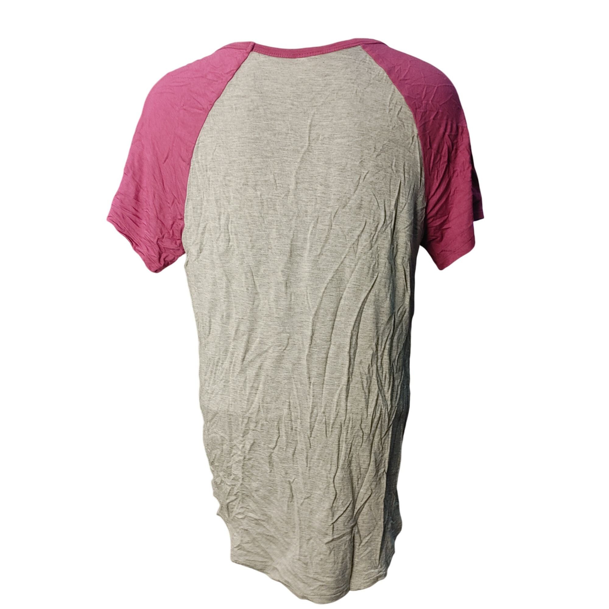 Mossimo Mossimo Women's Gray/Pink Short Sleeve T-shirt LG Size L / US 10 / IT 46 - 2 Thumbnail