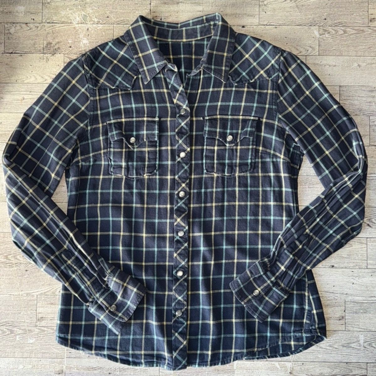 Vintage Vintage, Custom Kurt Cobain Art, Plaid Button Up Size ONE SIZE - 8 Thumbnail