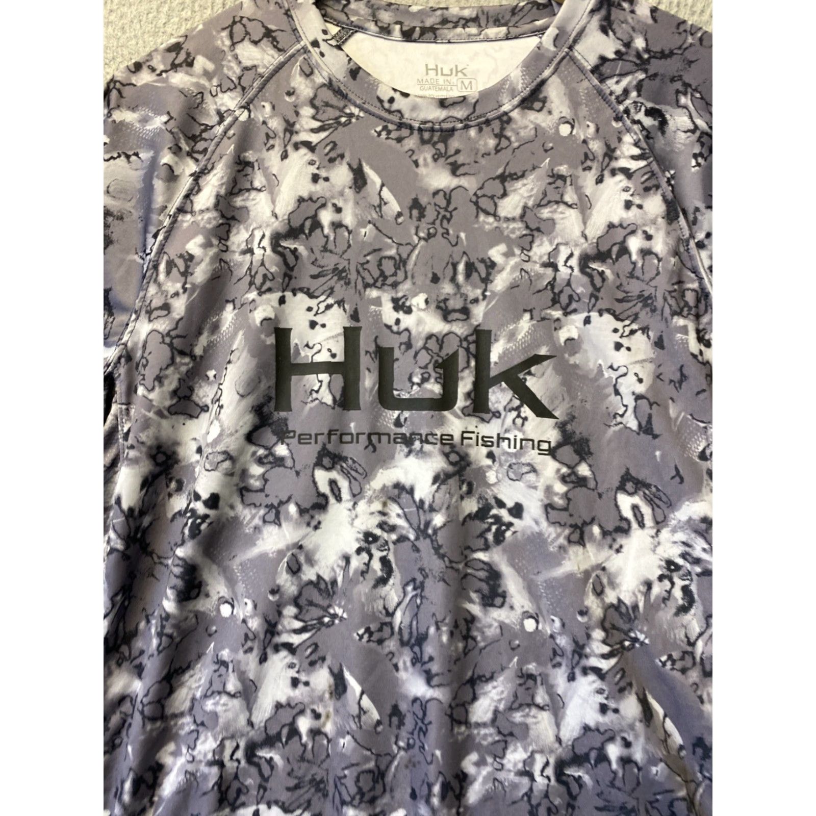 Vintage Huk Performance Fishing Camouflage Long Sleeve Shirt Gray Black Sun Mens M /136-3 Size US M / EU 48-50 / 2 - 2 Thumbnail