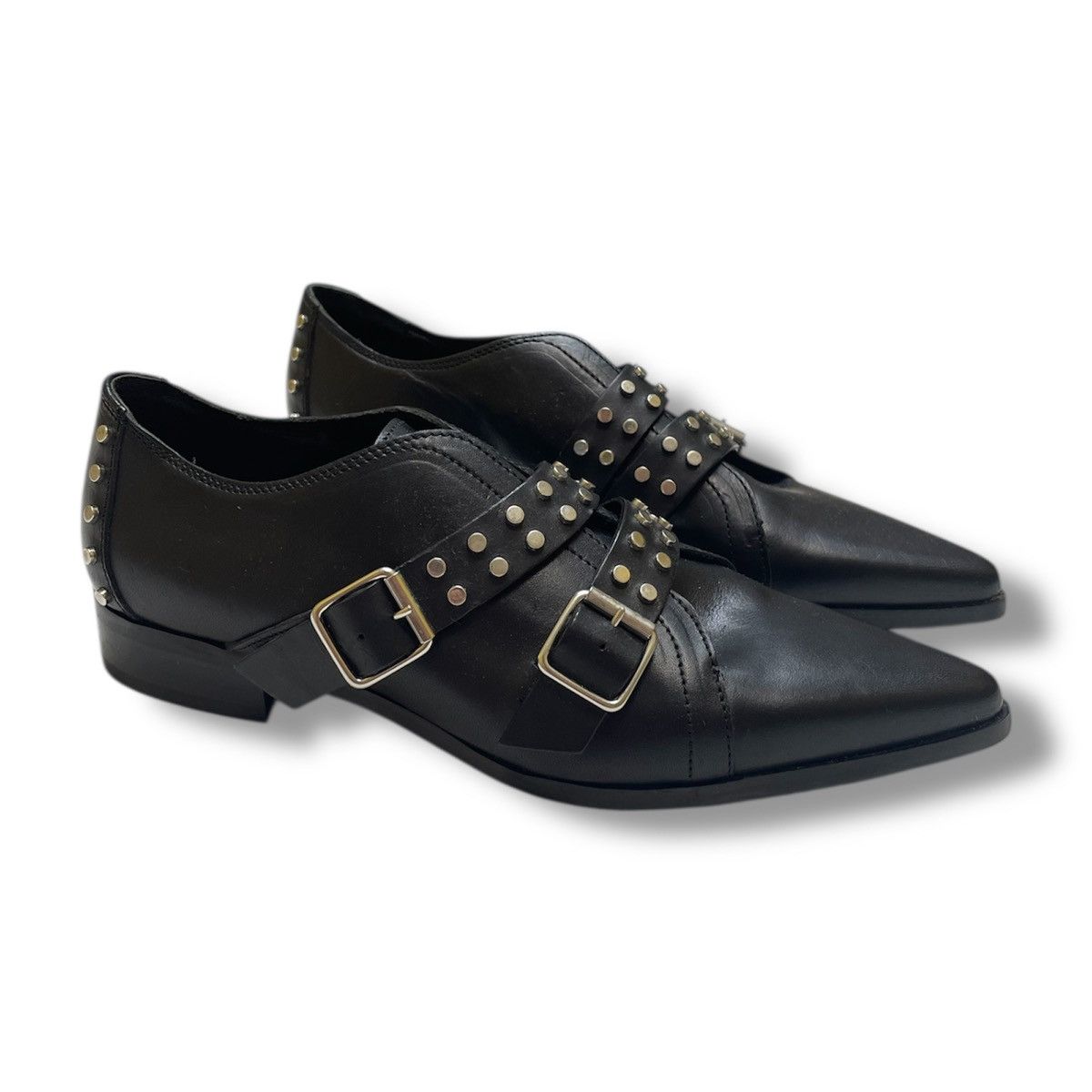 Diesel Black Gold NEW! Diesel Black Gold Womens Leather Studded Biker Loafers Size US 8 / IT 38 - 1 Thumbnail