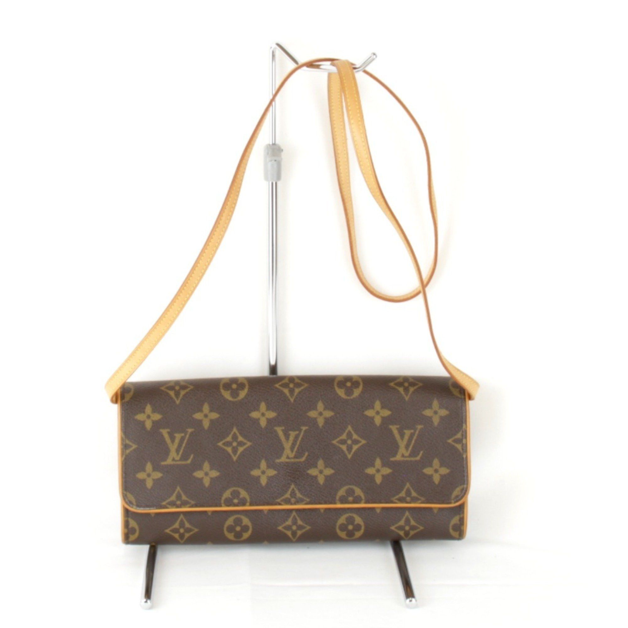 Louis Vuitton Pochette Twin Gm M51852 Shoulder Bag Monogram Canvas Brown Women's