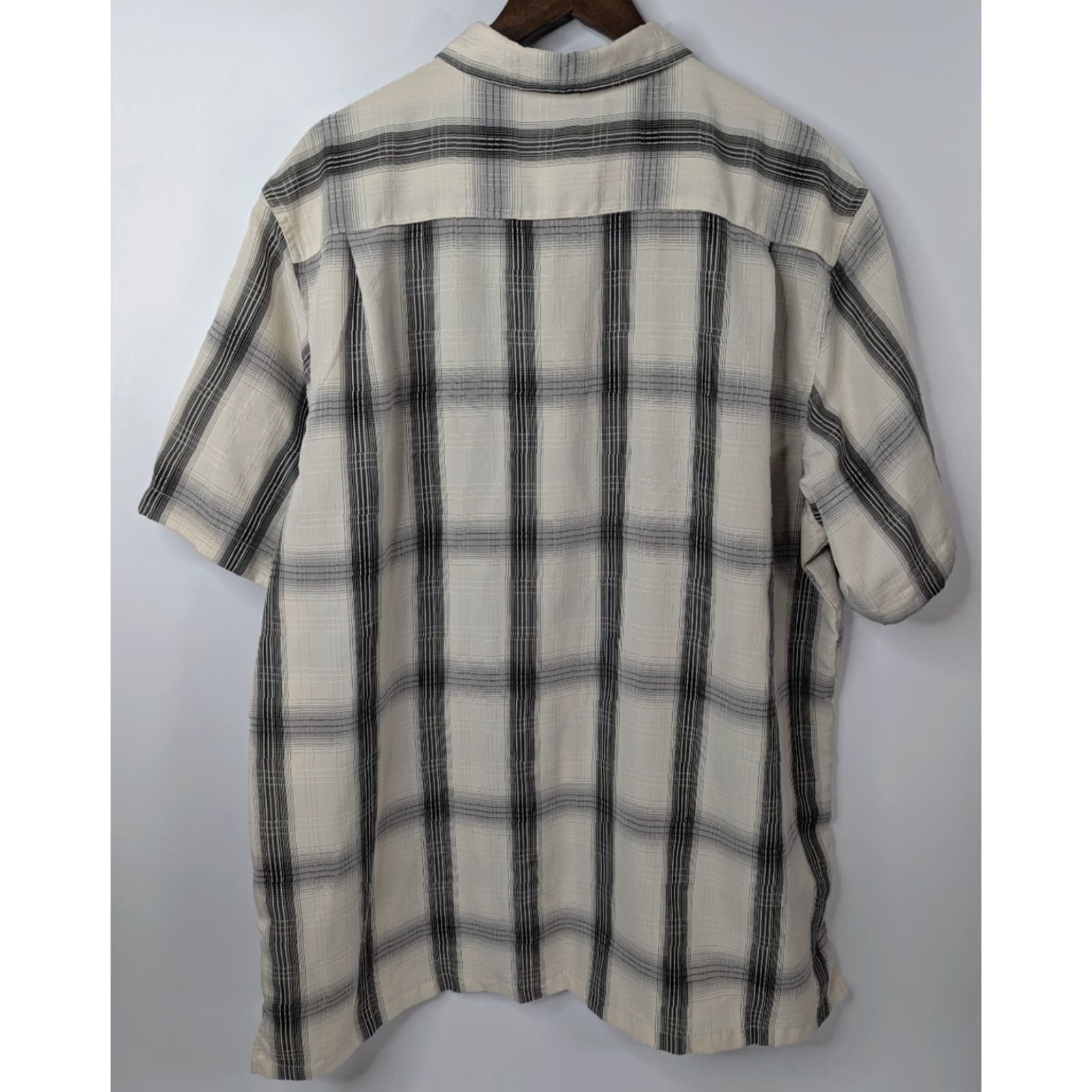 Vintage David Taylor Shirt Men’s XLT Big & Tall Beige Plaid Short Sleeve Collared Top Size US XL / EU 56 / 4 - 3 Thumbnail