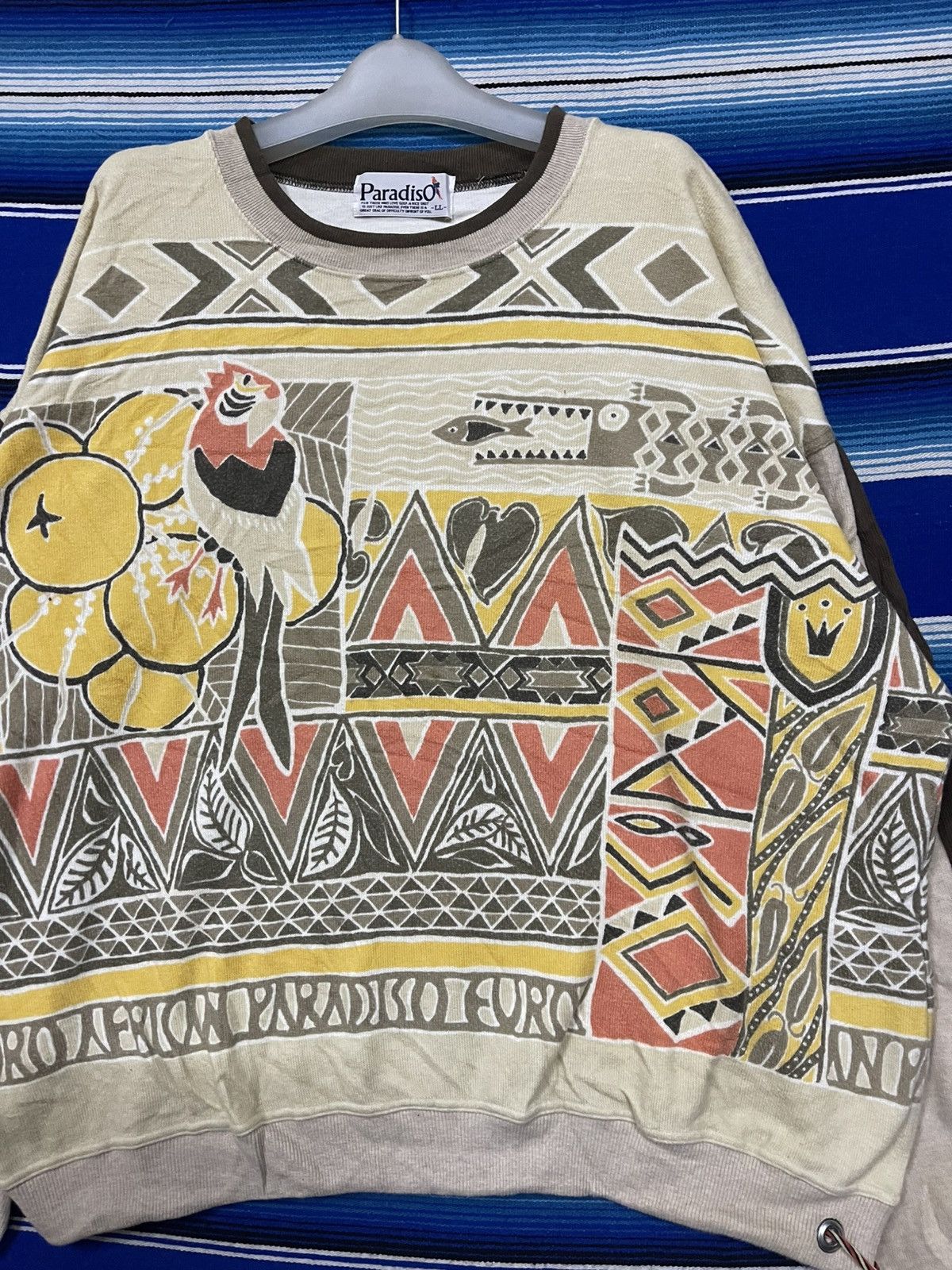 Japanese Brand × Vintage RARE 🔥 Vintage 90s PARADISO Fullprint Sweatshirt Size US XXL / EU 58 / 5 - 3 Thumbnail