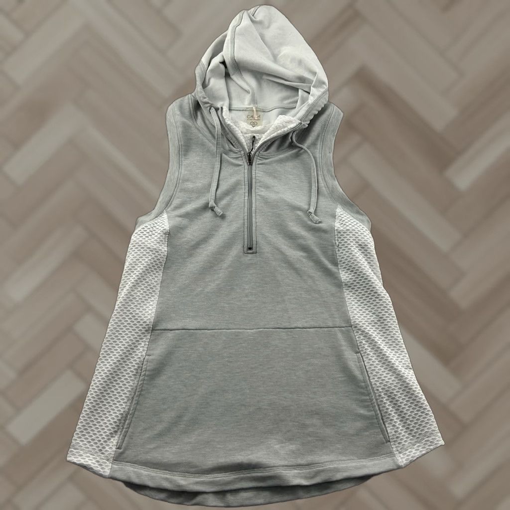 Vintage Calia Carrie Underwood 1/4 Zip Hooded Athletic Vest Women's Medium Gray Shirt Adult M Gray Nike Size M / US 6-8 / IT 42-44 - 1 Thumbnail