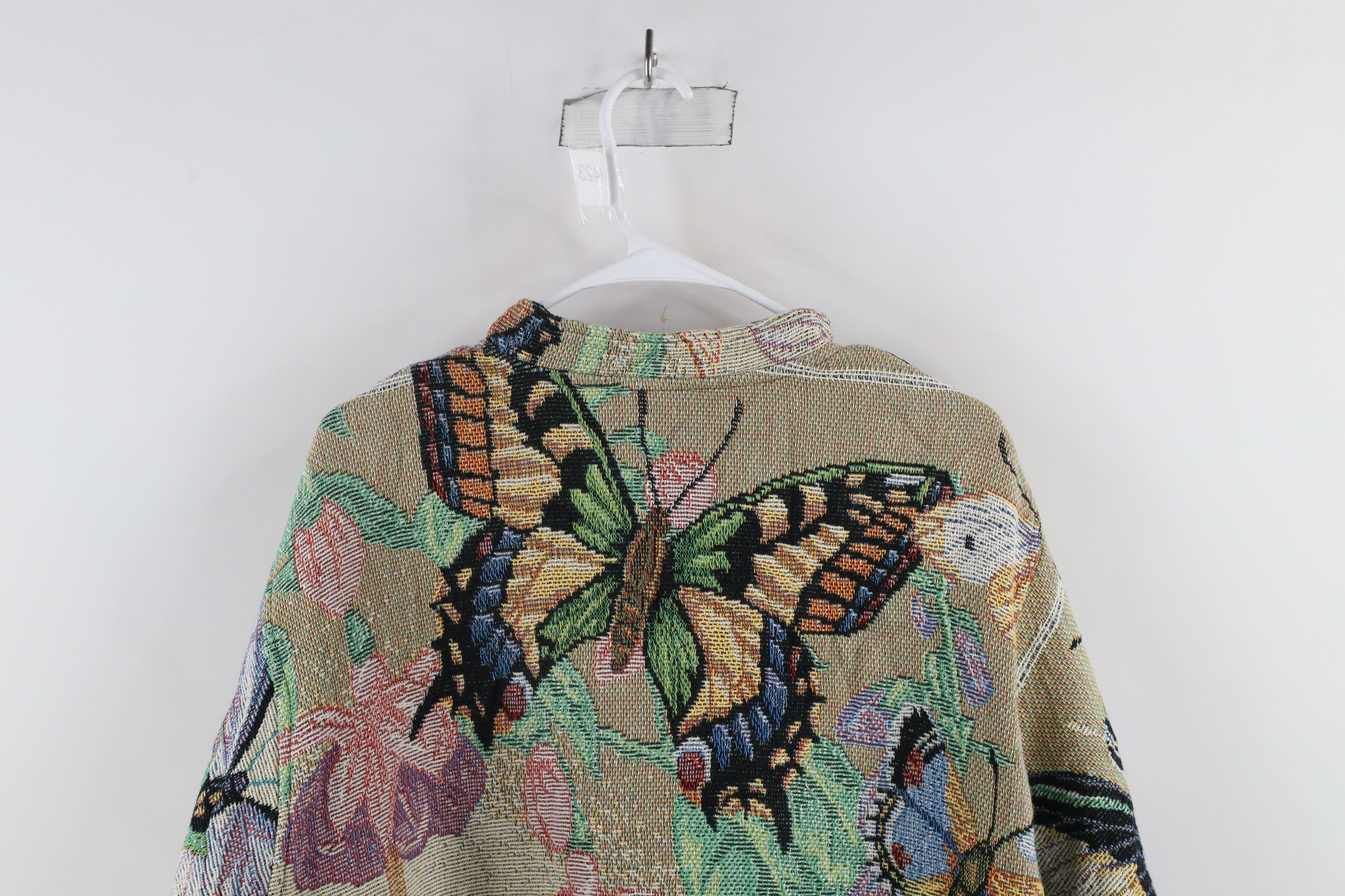 Vintage Vintage 90s Streetwear Flower Butterfly Cardigan Jacket USA Size L / US 10 / IT 46 - 14 Thumbnail