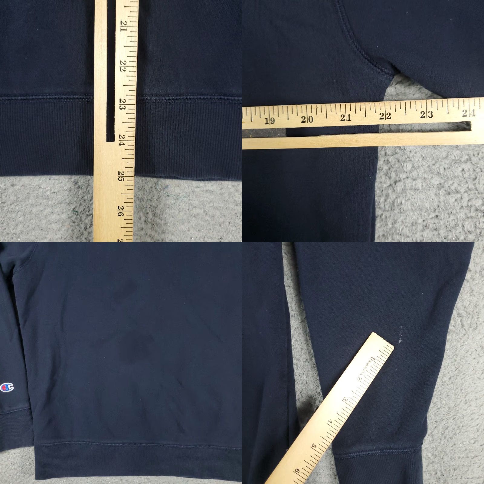 Champion Champion Blue Hoodie Pullover Sweatshirt Mens Medium Solid Long Sleeve Drawstring Sports Size US M / EU 48-50 / 2 - 8 Thumbnail