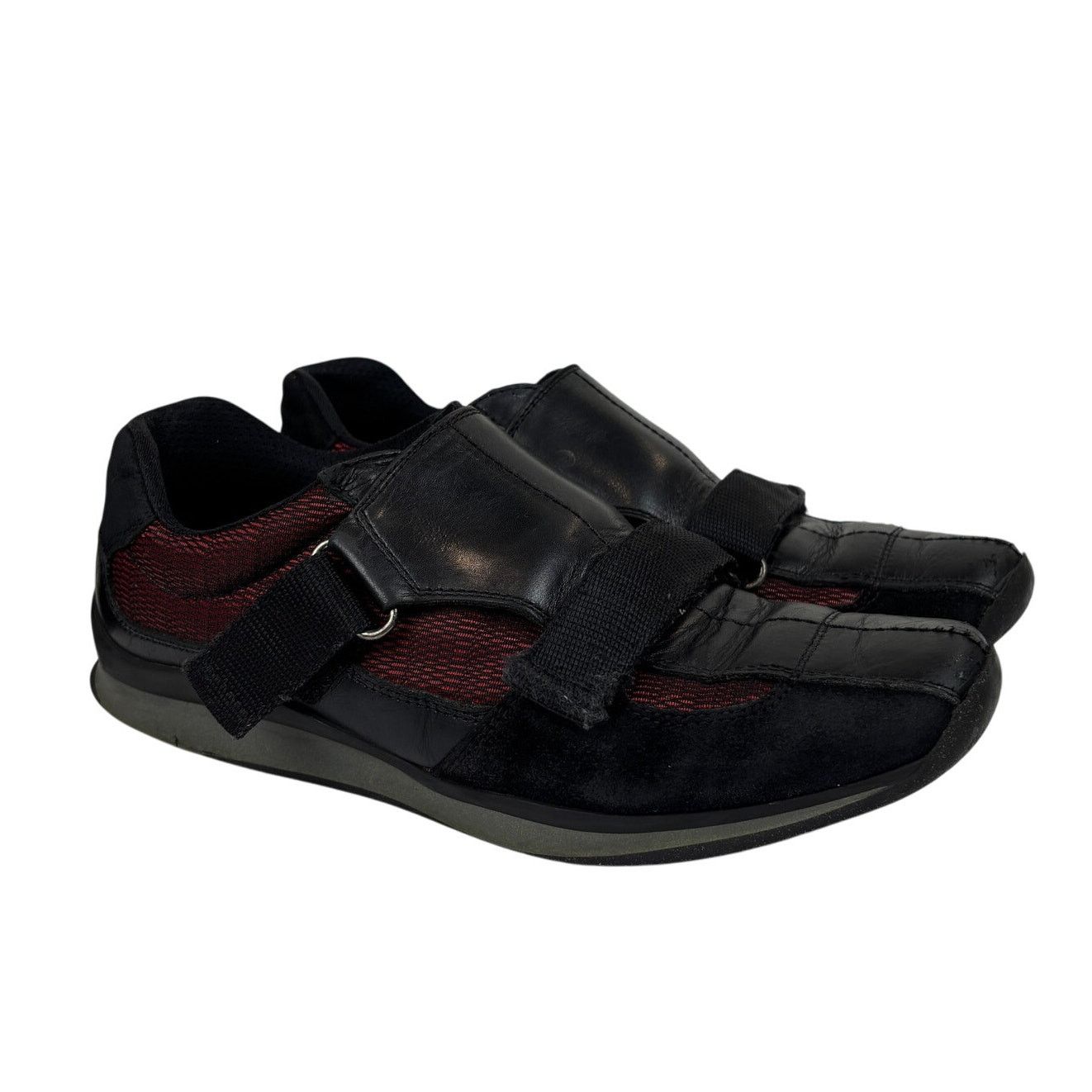 Prada Prada Leather Mesh Suede Strap Trainers SneakersMen's 7 Size US 7 / EU 40 - 1 Thumbnail