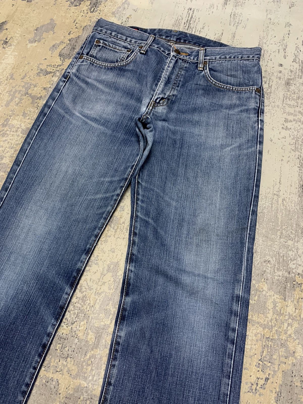 Edwin EDWIN 503 REGULAR DENIM JEANS BLUE WASH Size US 33 - 3 Thumbnail