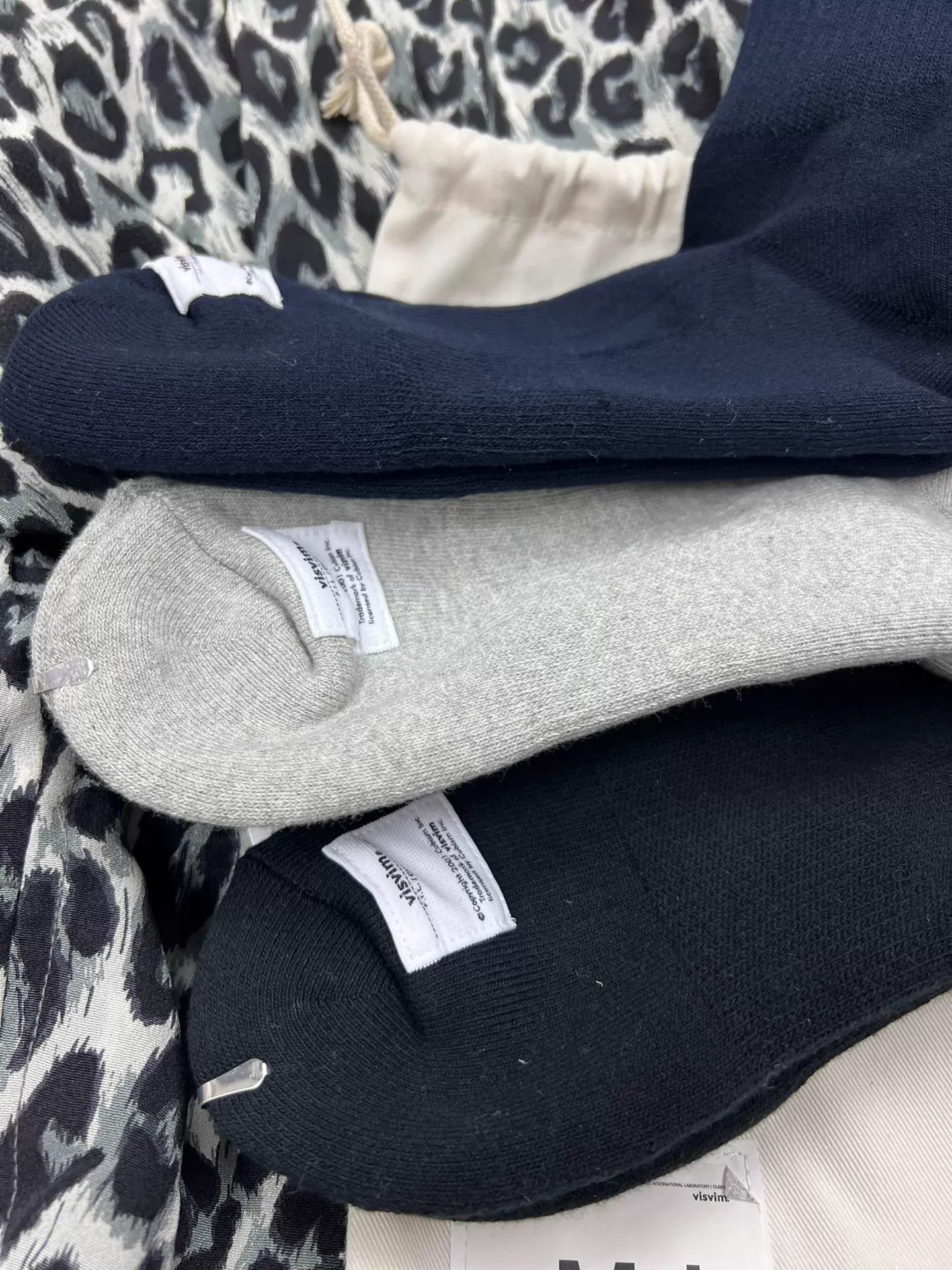Visvim VISVIM ACHILLES SOCKS HI 3-Pack NAVY/GREY/BLACK M/L Size ONE SIZE - 3 Thumbnail