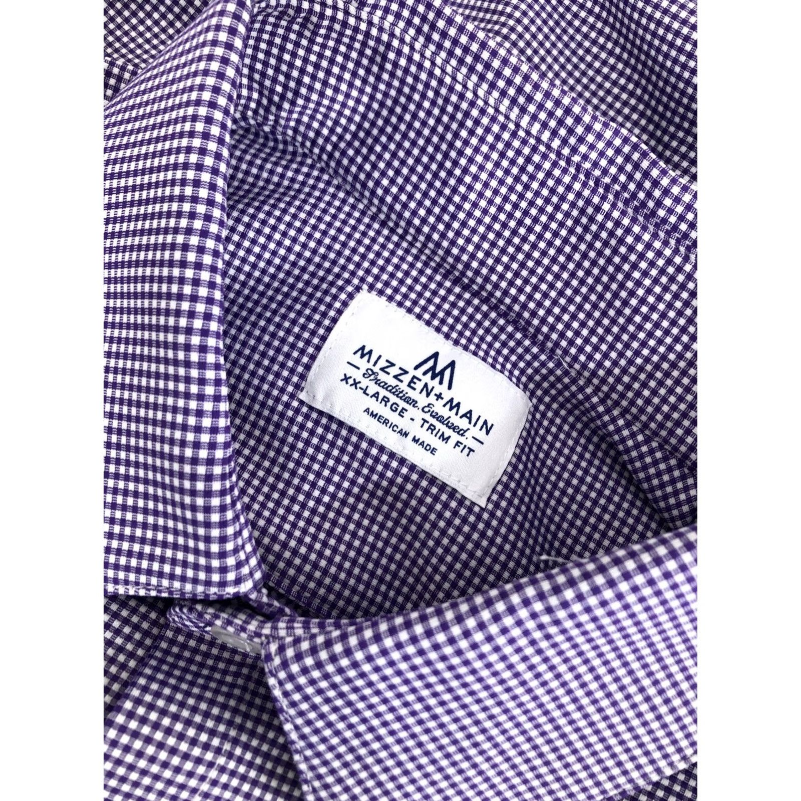 Mizzen+Main MIZZEN+MAIN Plaid Checked XXL Purple / White Trim Fit Shirt Button-Up Long Sleeve Men 2XL Womens Men (reorder to fit rules) Size US XXL / EU 58 / 5 - 6 Thumbnail