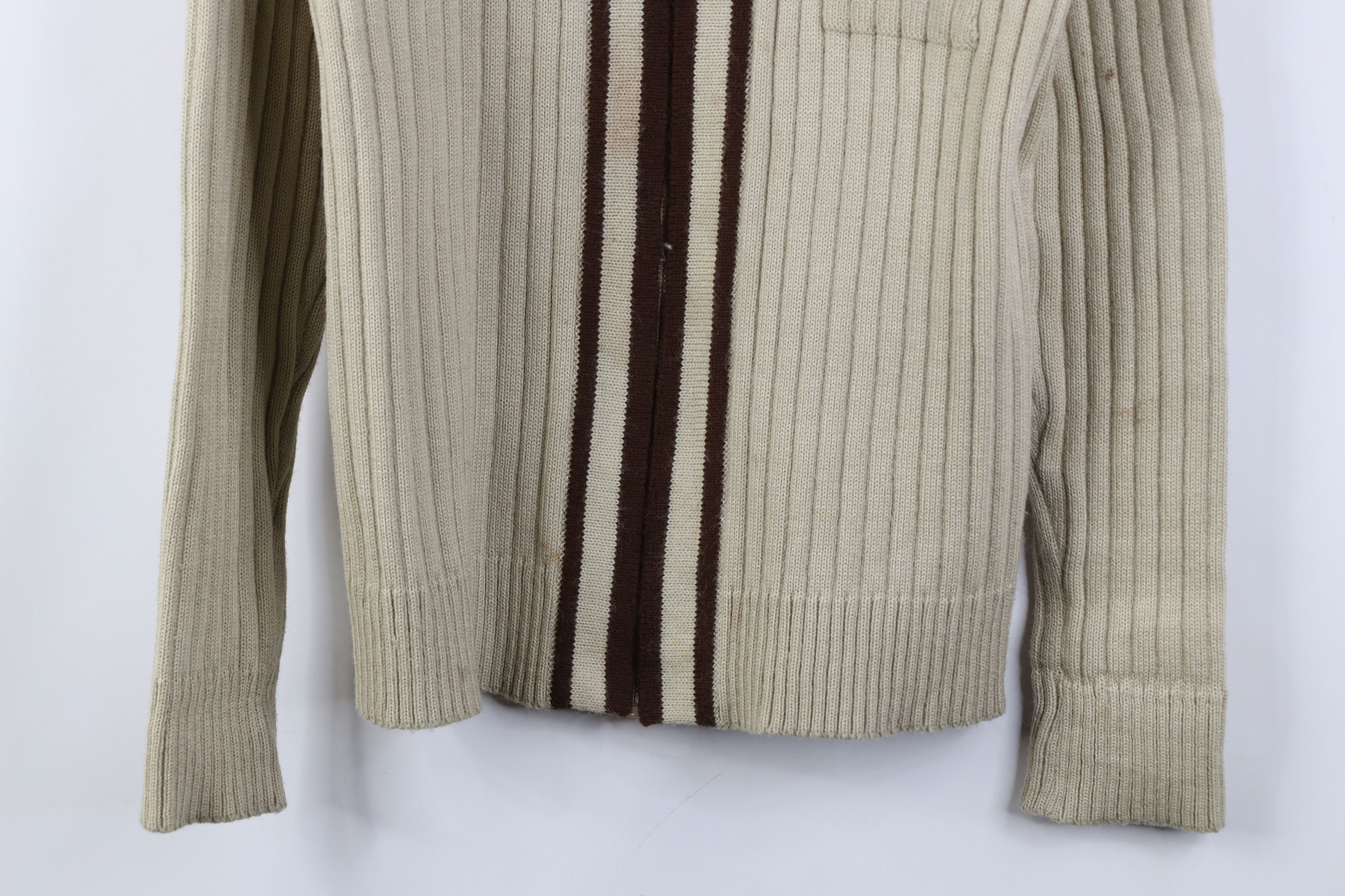 Vintage Vintage 60s 70s Streetwear Knit Collared Cardigan Sweater Size M / US 6-8 / IT 42-44 - 3 Thumbnail