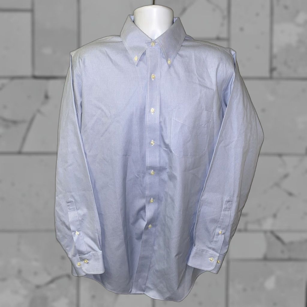Brooks Brothers Brooks Brothers Dress Shirt Men's Blue Long Sleeve Button Front Non-Iron Sz 16.5 Regular Collar Shirt Size 46R - 1 Thumbnail
