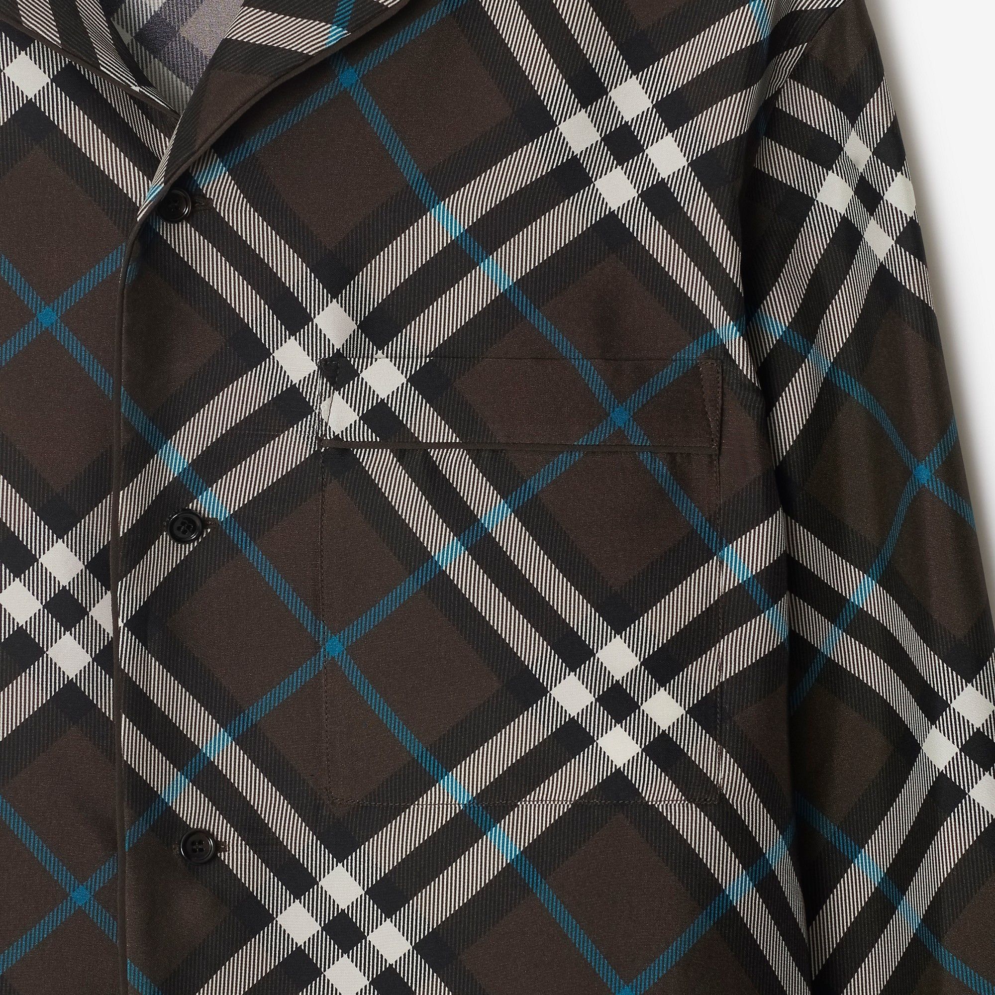 Burberry o1w1db10426 Check Silk Pyjama Shirt in Multicolor Size XL / US 12-14 / IT 48-50 - 5 Thumbnail