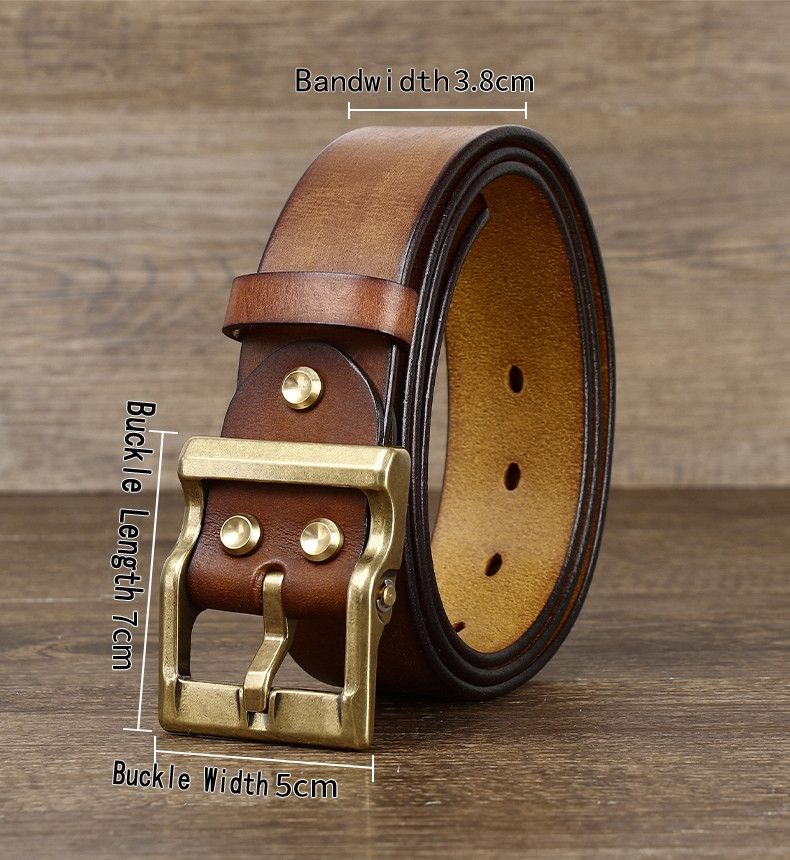 Japanese Brand × Vintage Copper Buckle Leather Belt Size ONE SIZE - 6 Thumbnail