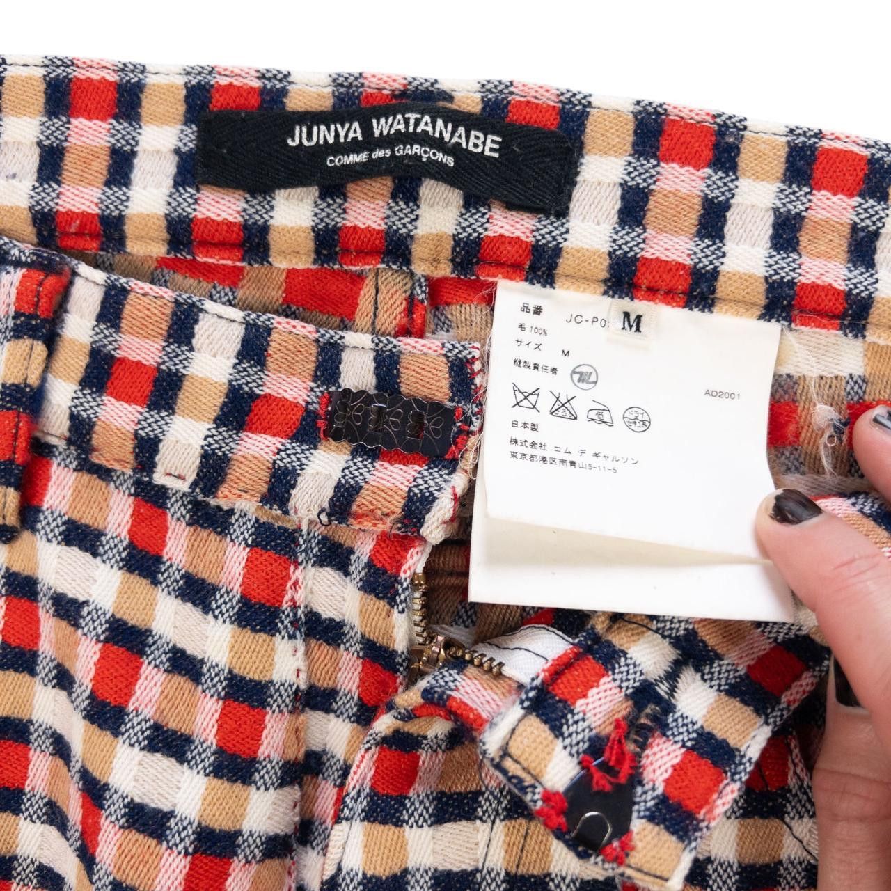 Junya Watanabe Vintage Junya Watanabe Wool Check 3/4 Length Trousers Size M Size US 32 / EU 48 - 6 Thumbnail