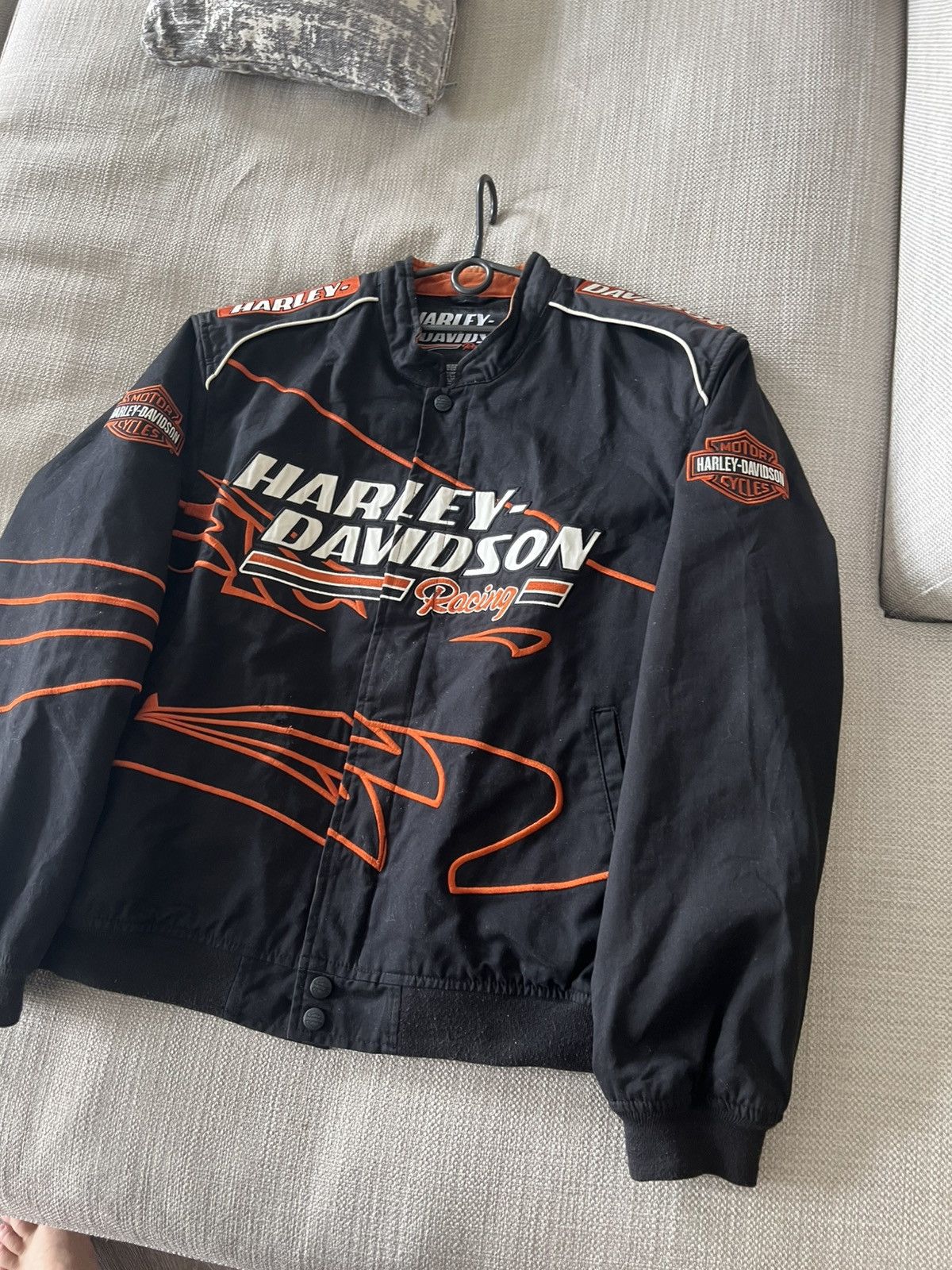 Harley Davidson × Vintage Vintage 💥 Harley Davidson Racing Jacket Size US XL / EU 56 / 4 - 5 Thumbnail