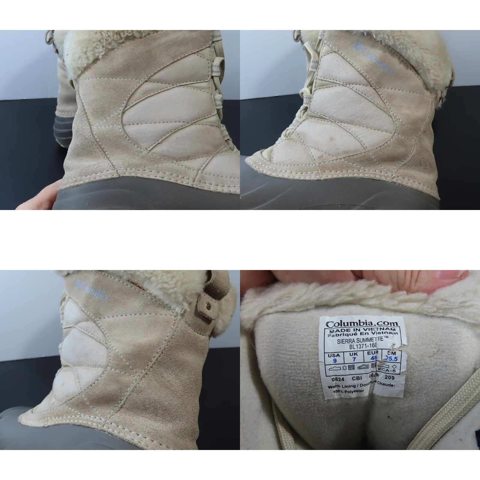 Vintage Columbia Women’s Sierra Summette Insulated Winter Boots Shoe Flat Heel Ankle Waterproof Beige 9 US Size US 7 / IT 37 - 8 Thumbnail