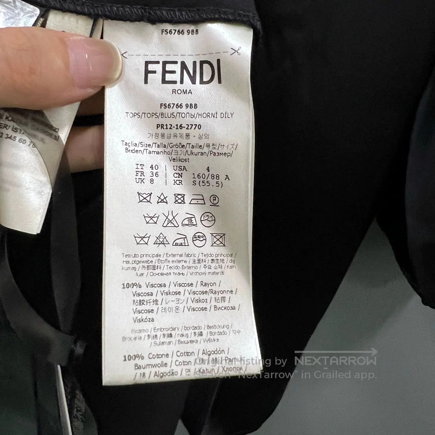 Fendi FENDI Heavy Embroidered Long Sleeve Top. Size US S / EU 44-46 / 1 - 3 Thumbnail