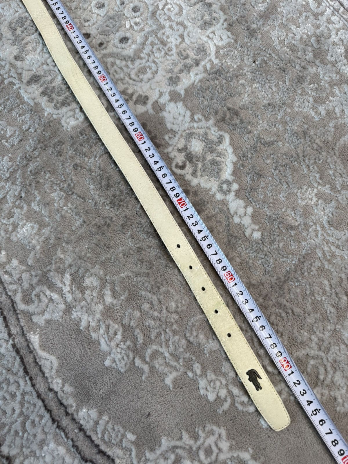 Lacoste Vintage Lacoste Big Buckley White Belt Y2K Size ONE SIZE - 3 Thumbnail
