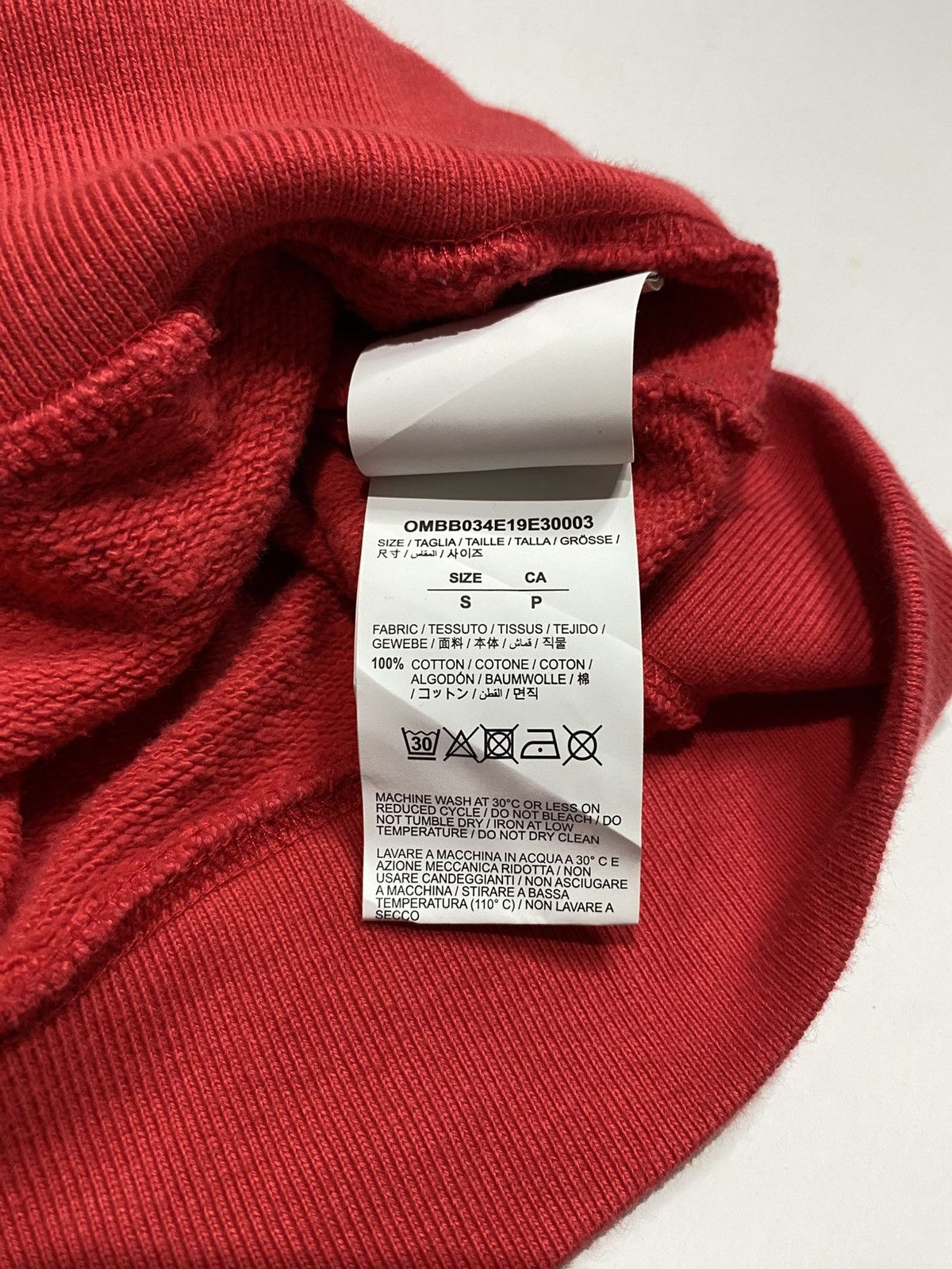 Off-White OFF WHITE FW 19/20 DIAG UNFINISHED SLIM HOODIE Size US S / EU 44-46 / 1 - 9 Thumbnail