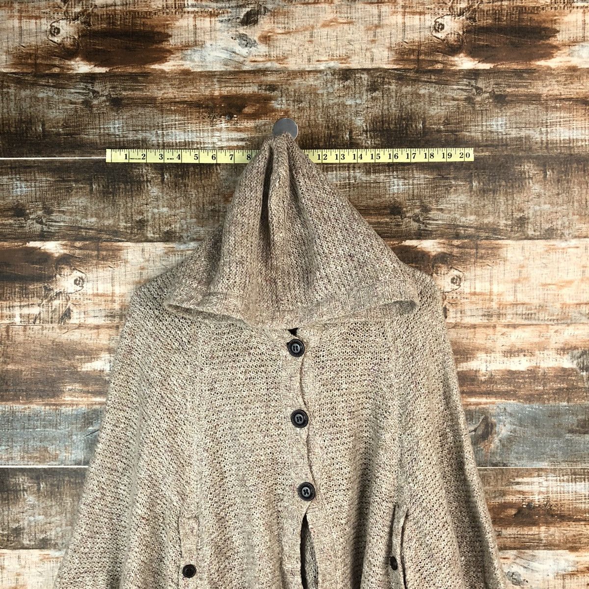 Japanese Brand Navy Natural Brown Cloaks Hoodie #A1518 Size US M / EU 48-50 / 2 - 2 Thumbnail