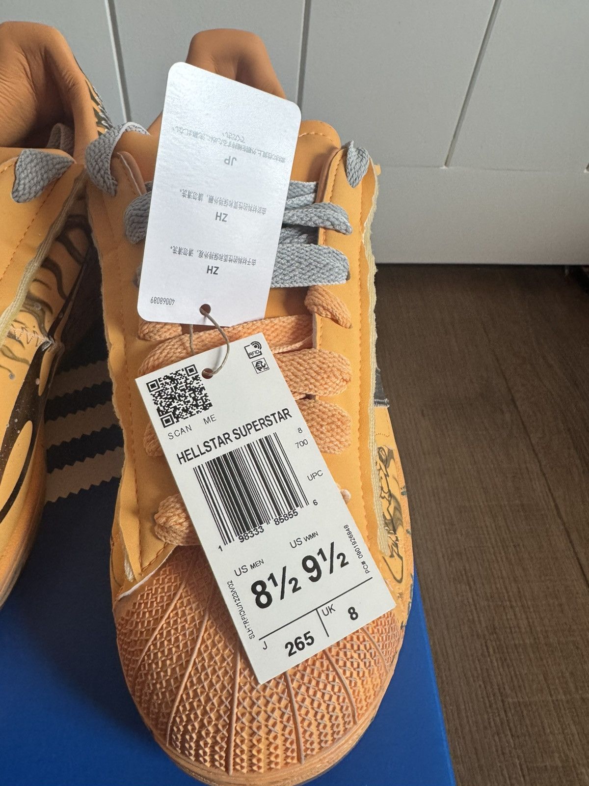 Adidas Adidas X Hellstar superstar “Hazy Orange” Size US 8.5 / EU 41-42 - 6 Thumbnail