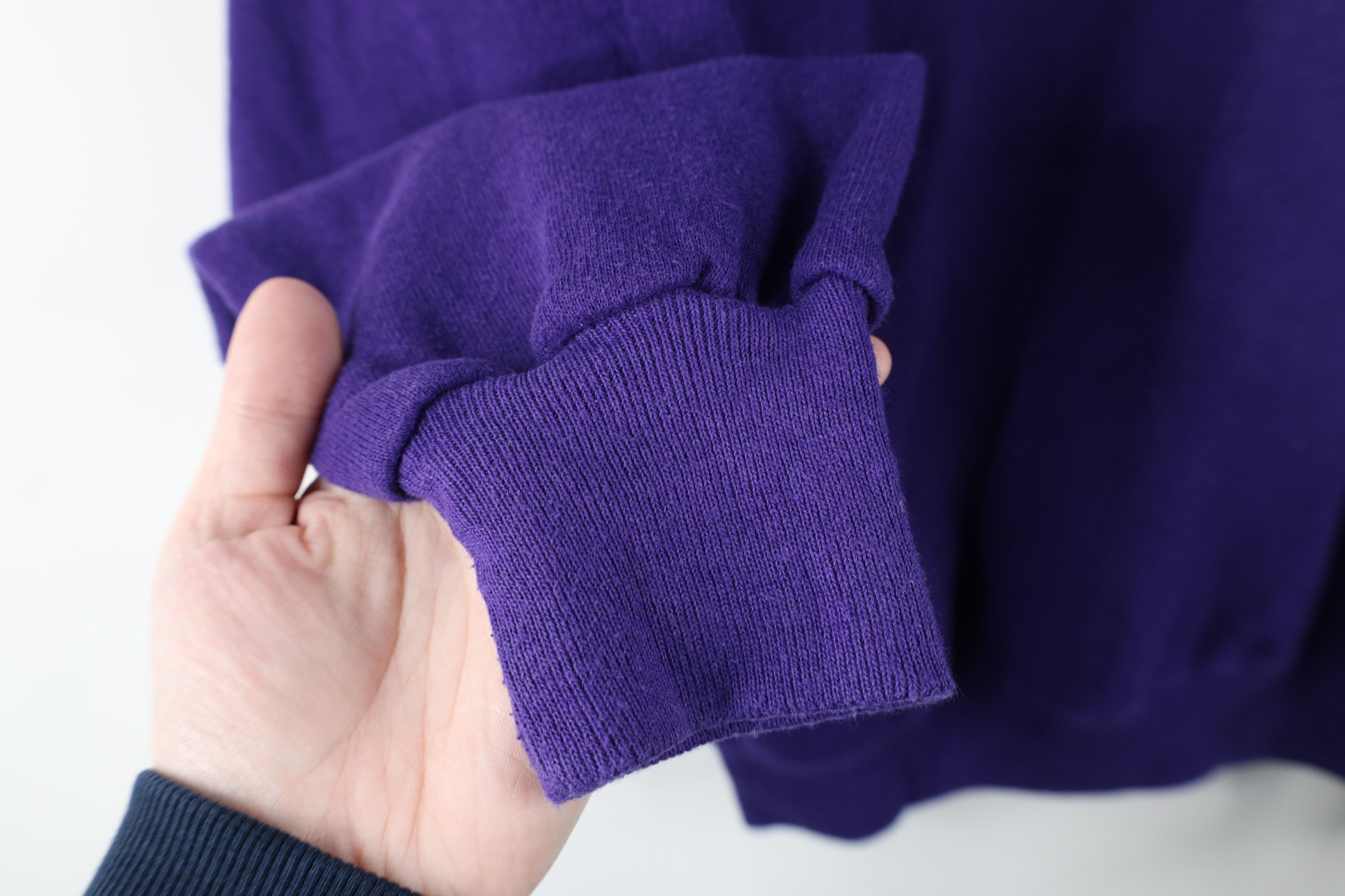 Vintage Vintage 90s Streetwear Blank Crewneck Sweatshirt Purple USA Size M / US 6-8 / IT 42-44 - 8 Thumbnail