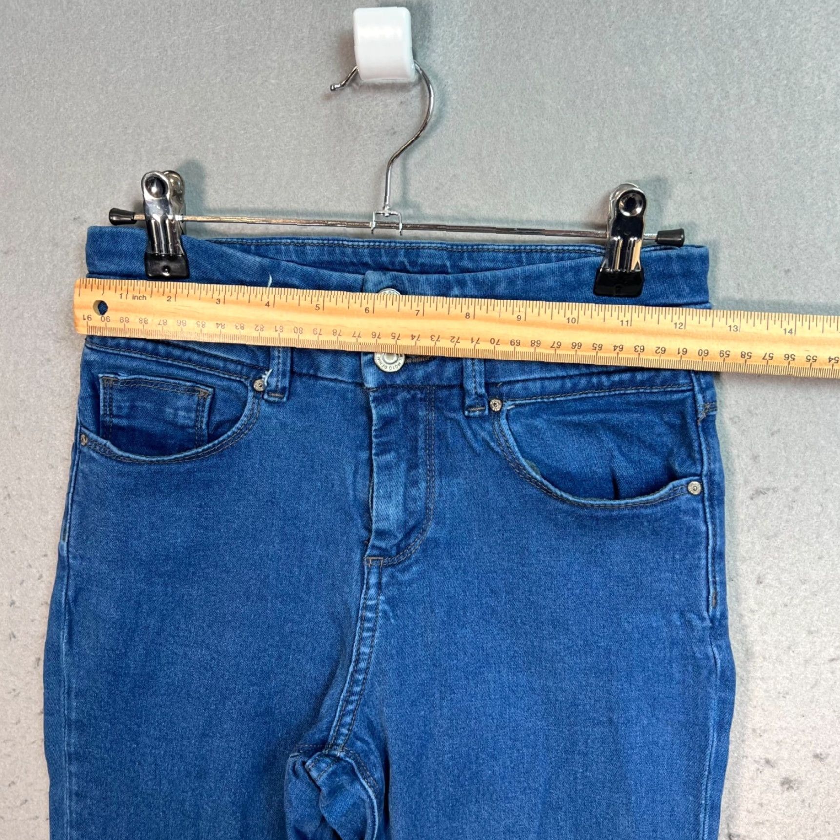 Topshop Topshop Moto Skinny Jeans Medium Wash Blue Size 25 Womens 27 in Inseam 25 x 30 Rise Mid Denim Cotton Jeans Size 42" / US 20 - 5 Thumbnail