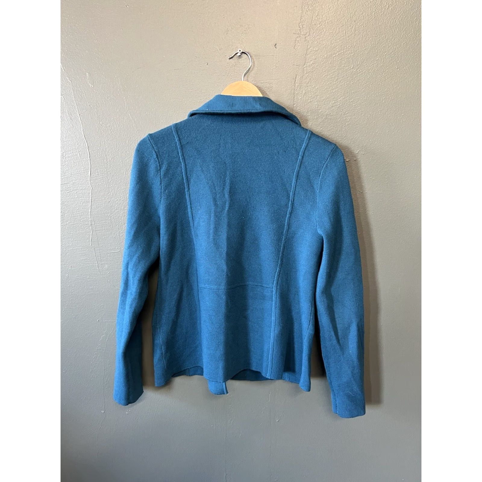 Talbots VINTAGE Talbots Womens Blue Wool Long Sleeve 1/4 Zip Jacket Size Medium Size M / US 6-8 / IT 42-44 - 2 Thumbnail