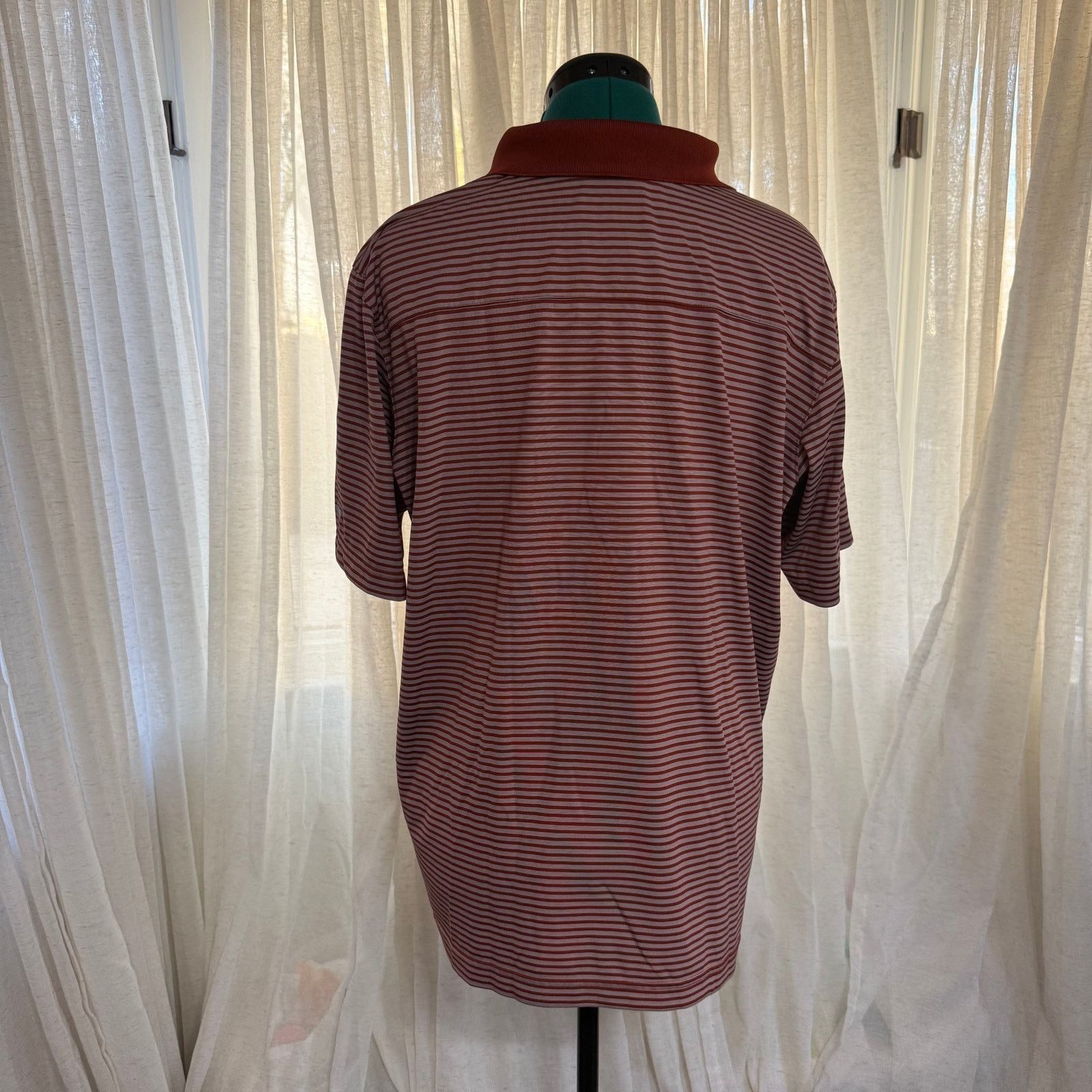 Columbia Columbia Sportswear Burgundy Striped Polo | Sz L Size US L / EU 52-54 / 3 - 4 Thumbnail