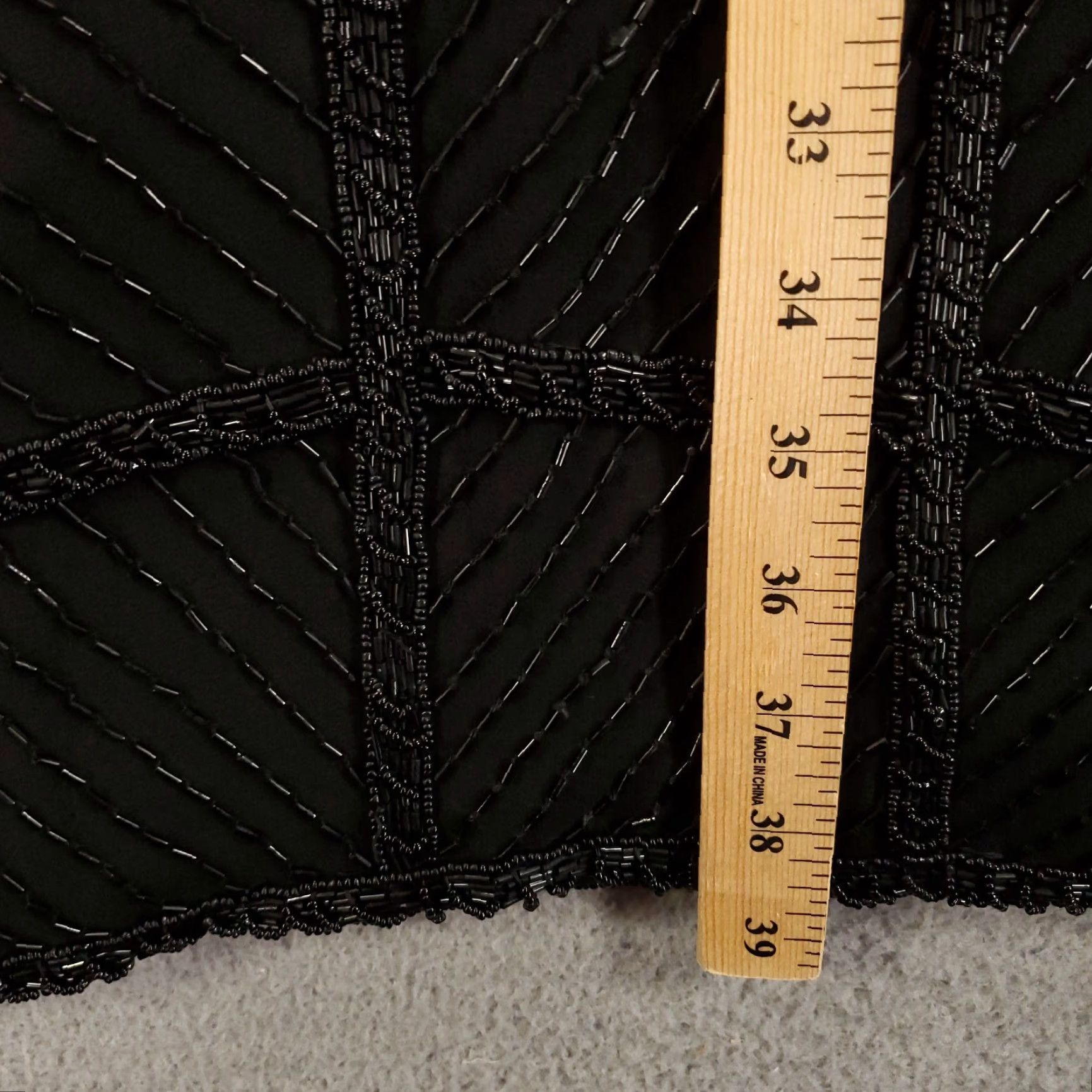Vintage Royal Feelings Evening Wear Silk Dress Womens M Black Beaded Knee Length Lined Formal Party Cocktail Gown 90s? Size M / US 6-8 / IT 42-44 - 5 Thumbnail