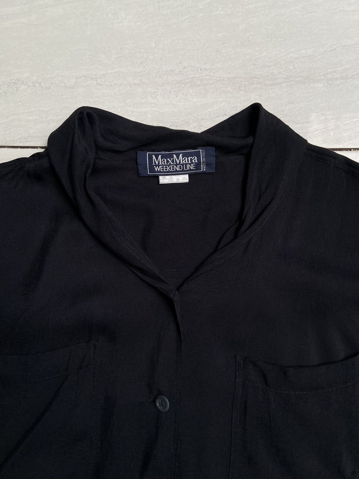 Max Mara MAX MARA Black Crop Shirt Size XXL / US 16-18 / IT 52-54 - 3 Thumbnail