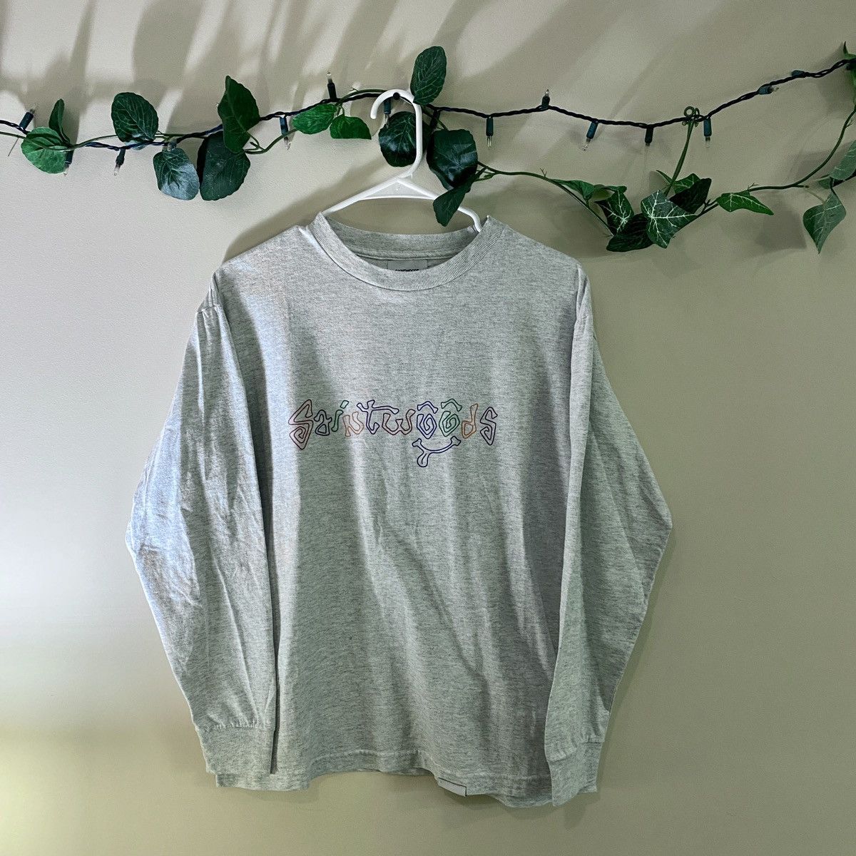 image of Saintwoods Long Sleeve Shirt in Grey, Men's (Size Medium)