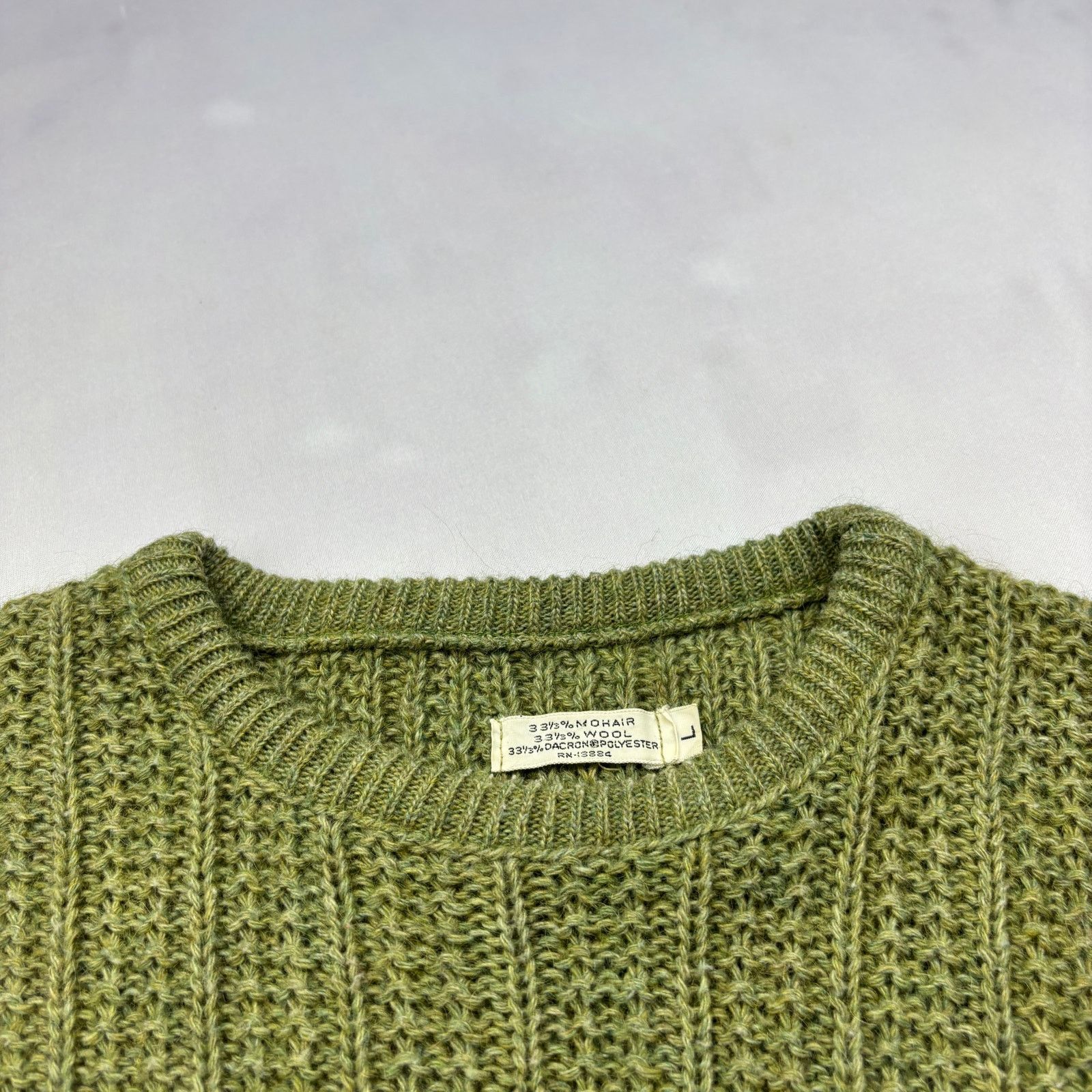 Vintage VTG Cape Isle Knitters Mohair Wool Blend Fisherman Sweater L Size US L / EU 52-54 / 3 - 7 Thumbnail