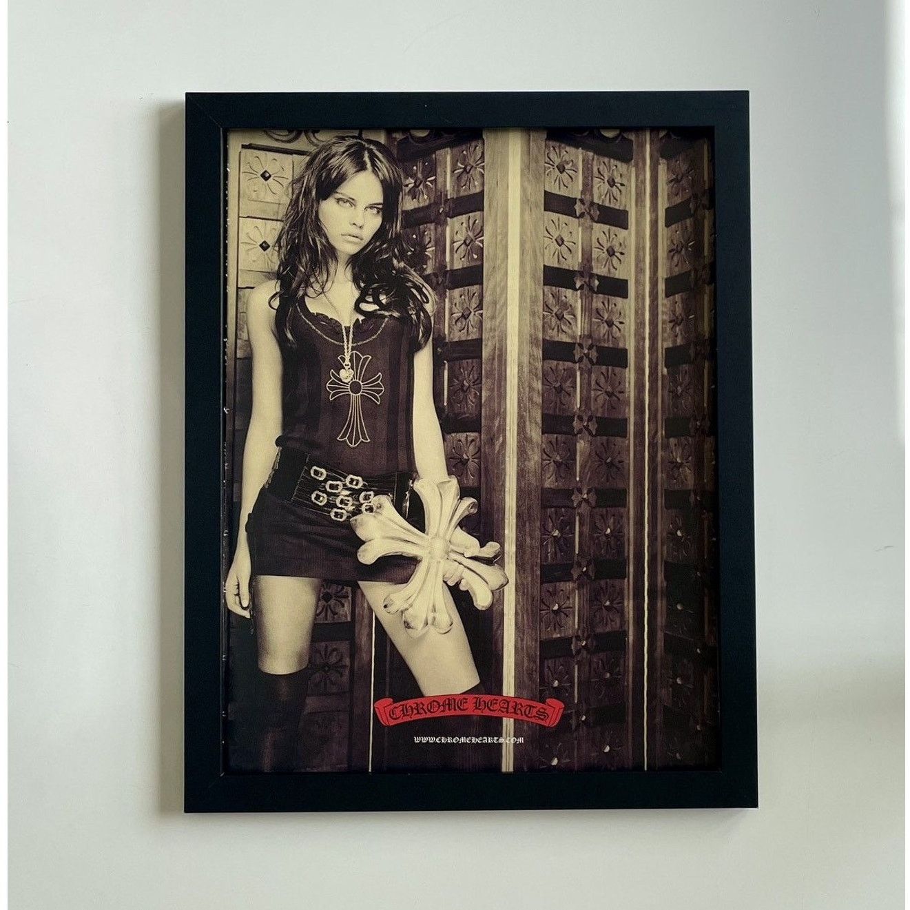 Chrome Hearts × Japanese Brand × Vintage Chrome Hearts Hot girl photo Poster framed 9x11 Size ONE SIZE - 1 Thumbnail