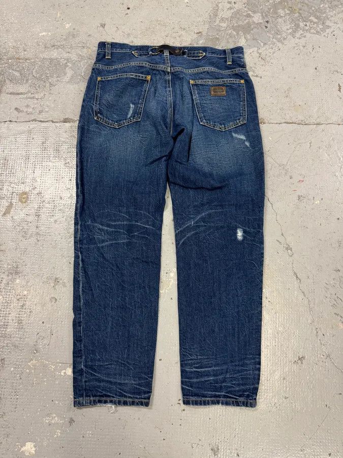Designer × Dolce & Gabbana × Vintage 2000s Dolce & Gabbana Blue Distressed Denim Jeans Size US 39 - 3 Thumbnail