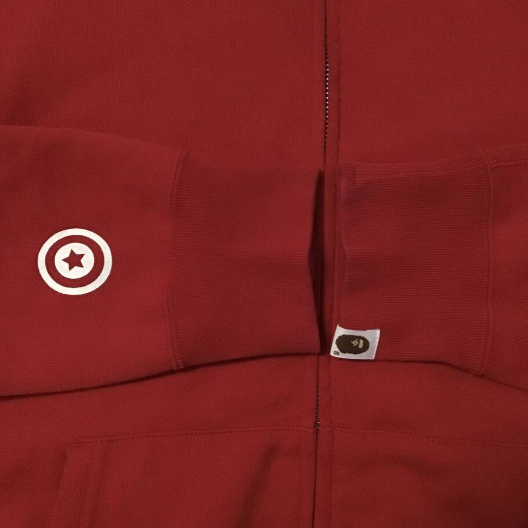 Bape BAPE WGM Shark full zip hoodie Red a bathing ape Size US L / EU 52-54 / 3 - 7 Thumbnail