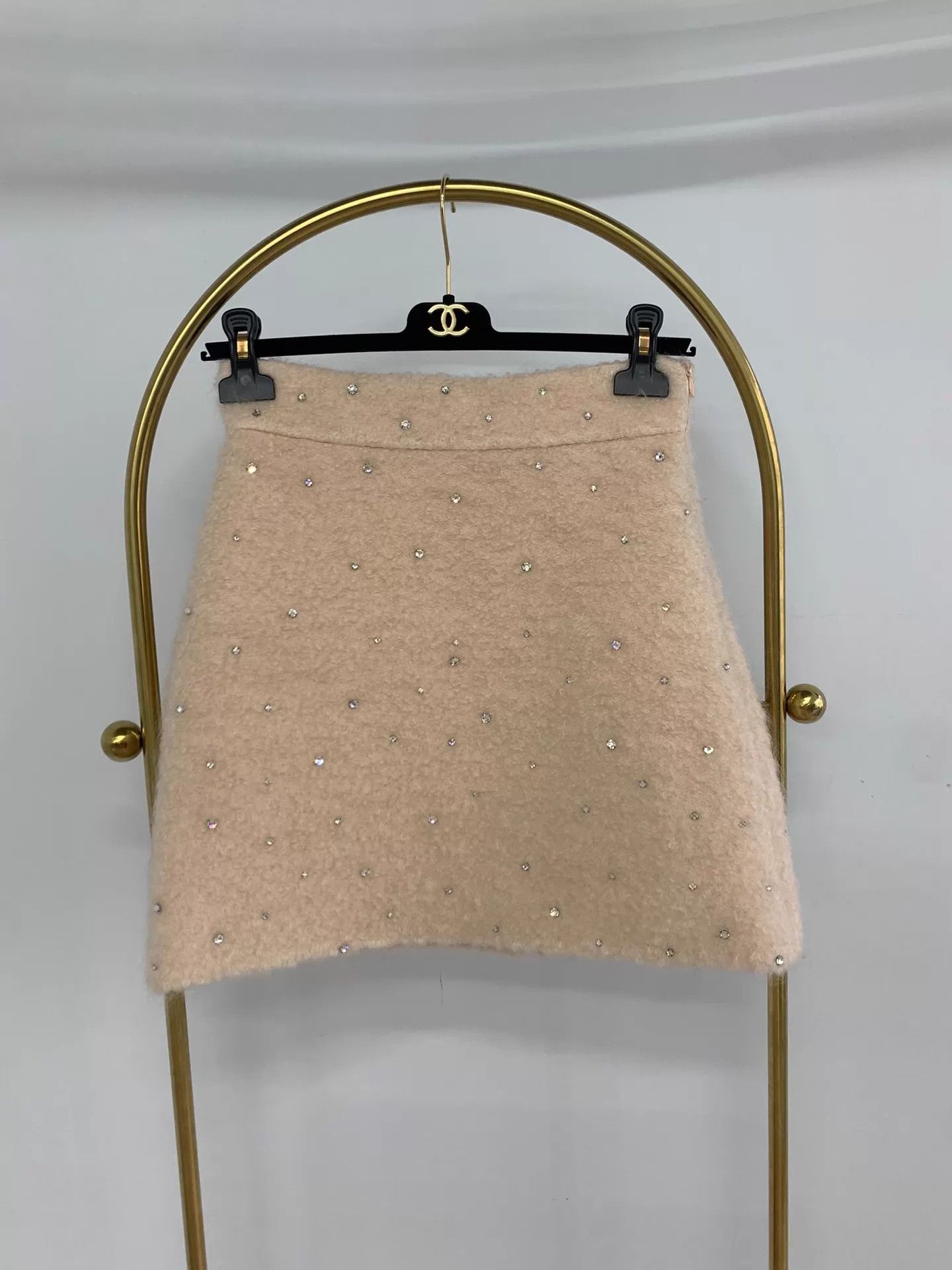 Miu Miu MIU MIU women's pink crystal skirt size 38 new Size 26" / US 2 / IT 38 - 1 Thumbnail