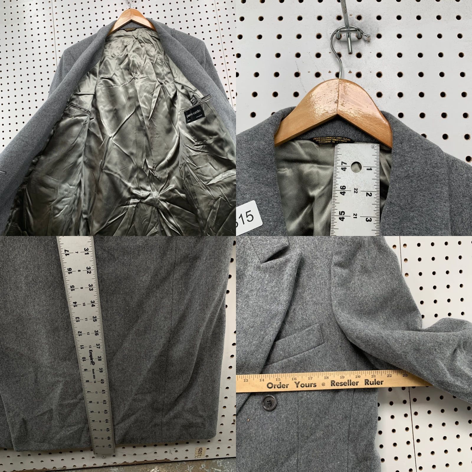 Pierre Cardin VINTAGE Pierre Cardin Wool Overcoat Mens 42 Gray Double Breasted Union USA Coat Size US XS / EU 42 / 0 - 8 Thumbnail
