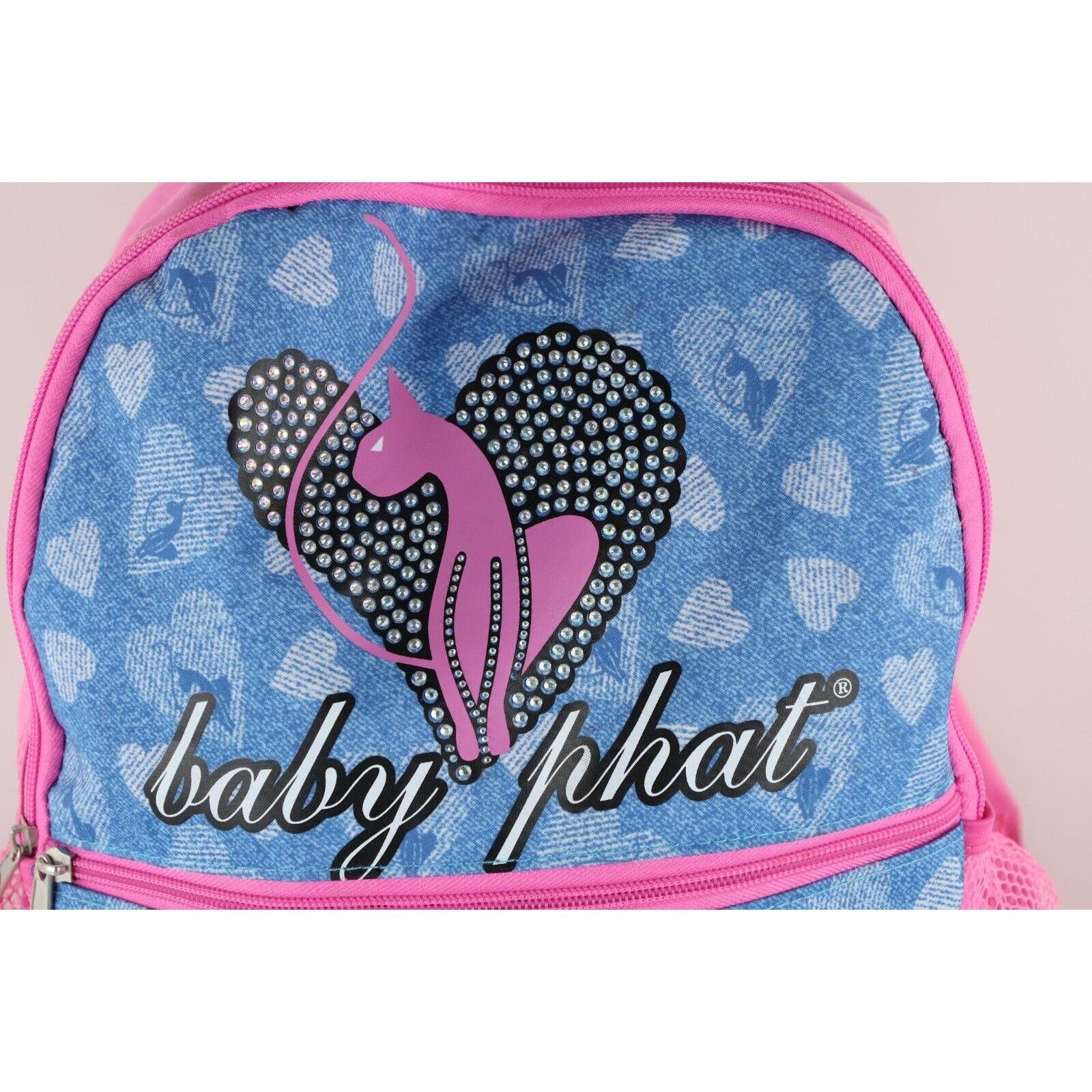 Vintage Vintage Baby Phat Distressed Spell Out Cat Heart Backpack Size ONE SIZE - 2 Thumbnail