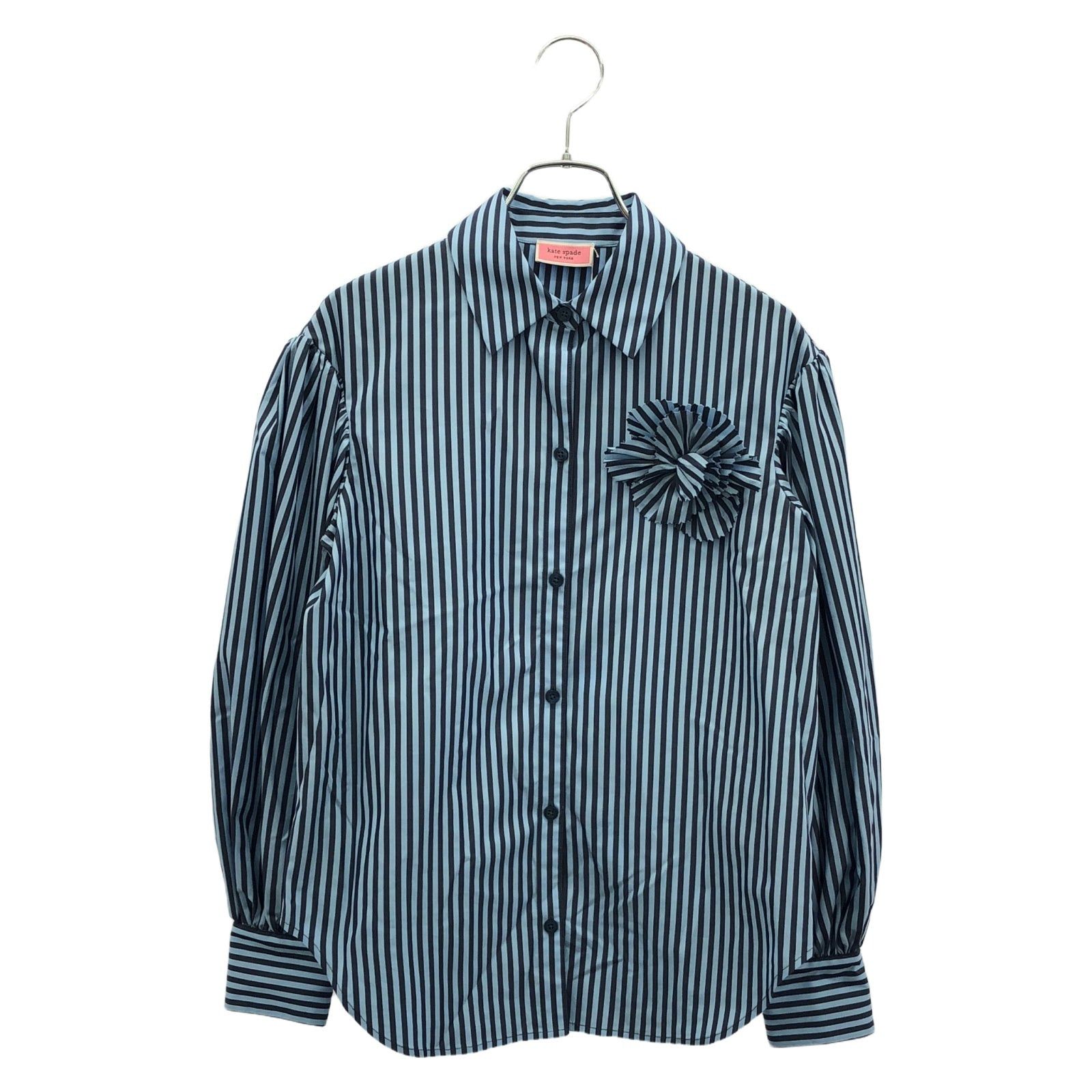 Kate Spade Kate Spade K9740 Shirt Light Blue Navy Stripe Cotton Size ONE SIZE - 1 Thumbnail