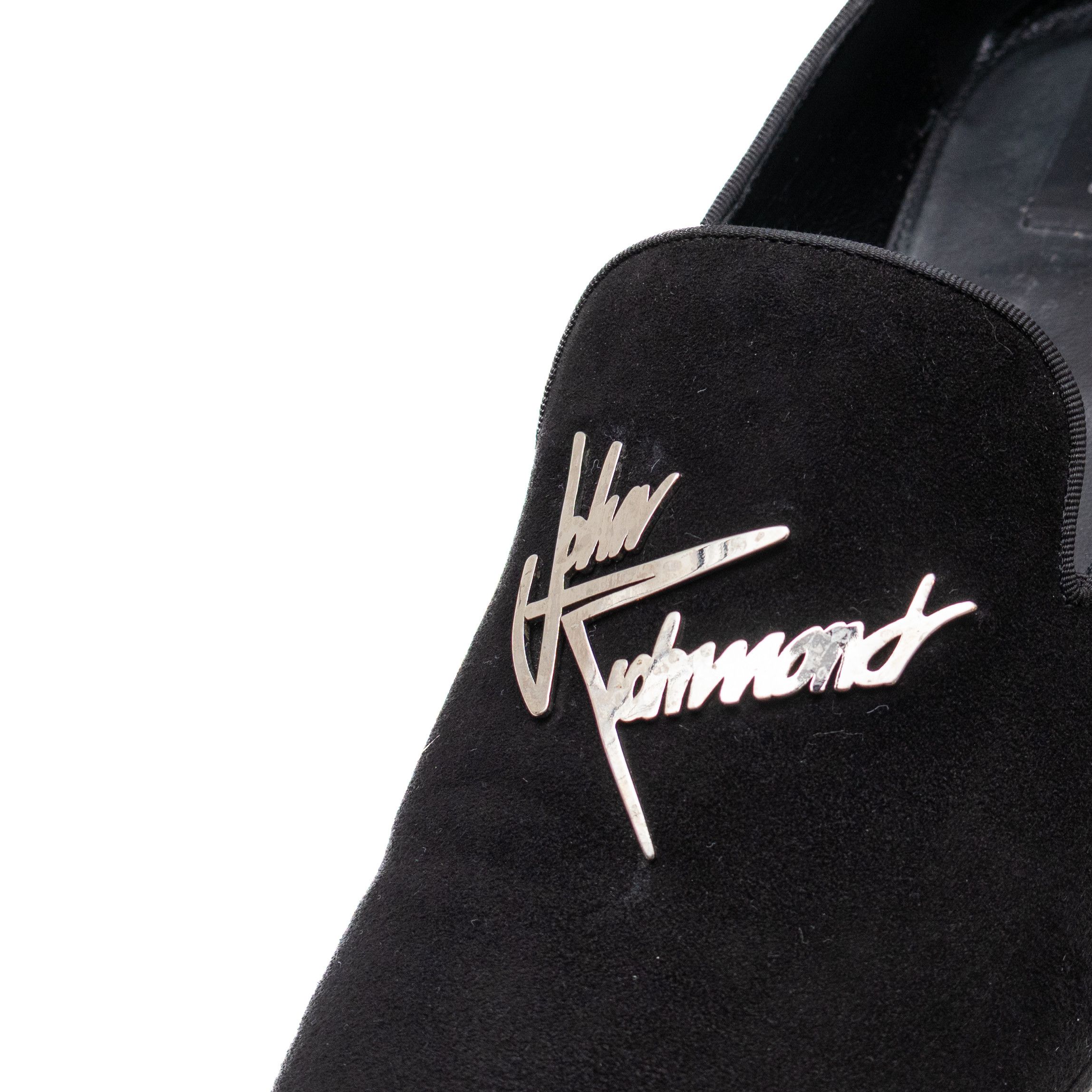 John Richmond John Richmond Men’s Black Suede Loafers – Metal Logo SZ 10 Size US 10 / EU 43 - 13 Thumbnail
