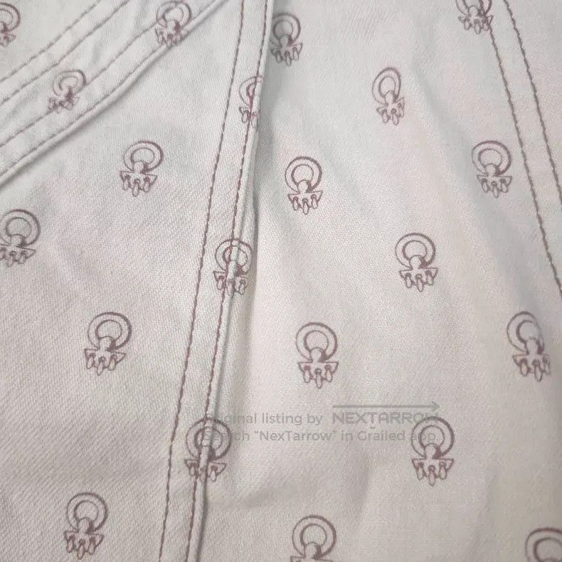 Hermes Hermes Khaki Full Logo Leather Tag Denim Cotton Shorts Size 25" / US 0 / IT 36 - 8 Thumbnail