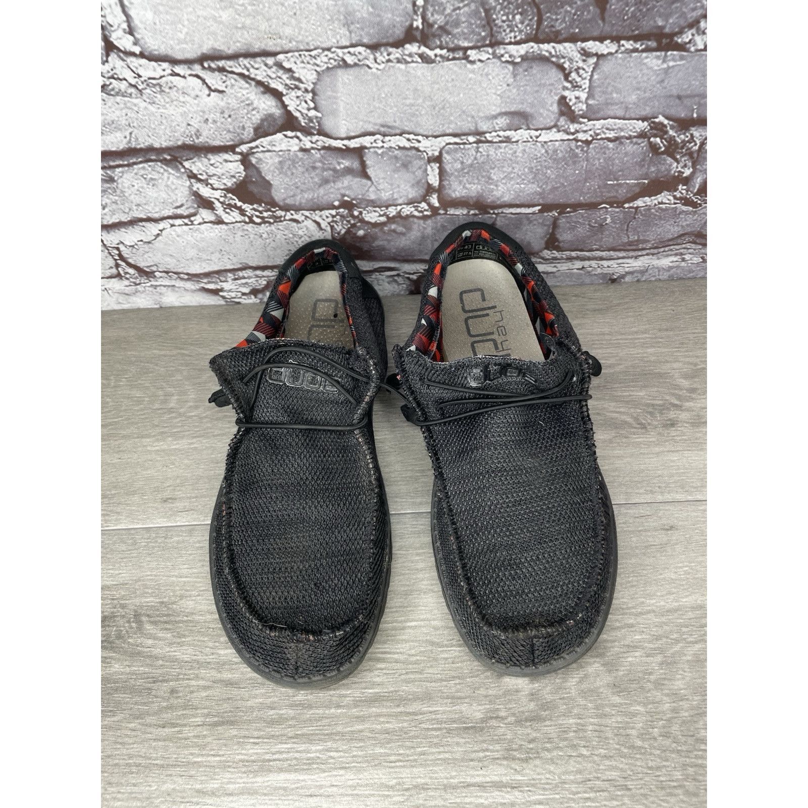 Other Hey Dude Shoes Wally Sox Comfortable Jet Black Gray Slip On Size US 10 / EU 43 - 21 Thumbnail