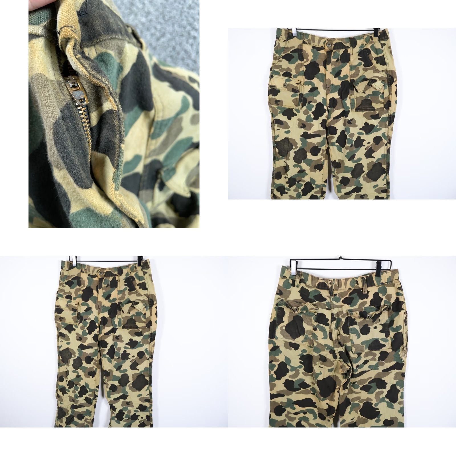 Vintage VINTAGE Cabela's Camouflage Flannel Pants Mens 34 x 27 Frogskin 80s 90s Cargo Workwear Regular Cotton Green"} Size US 34 / EU 50 - 10 Thumbnail