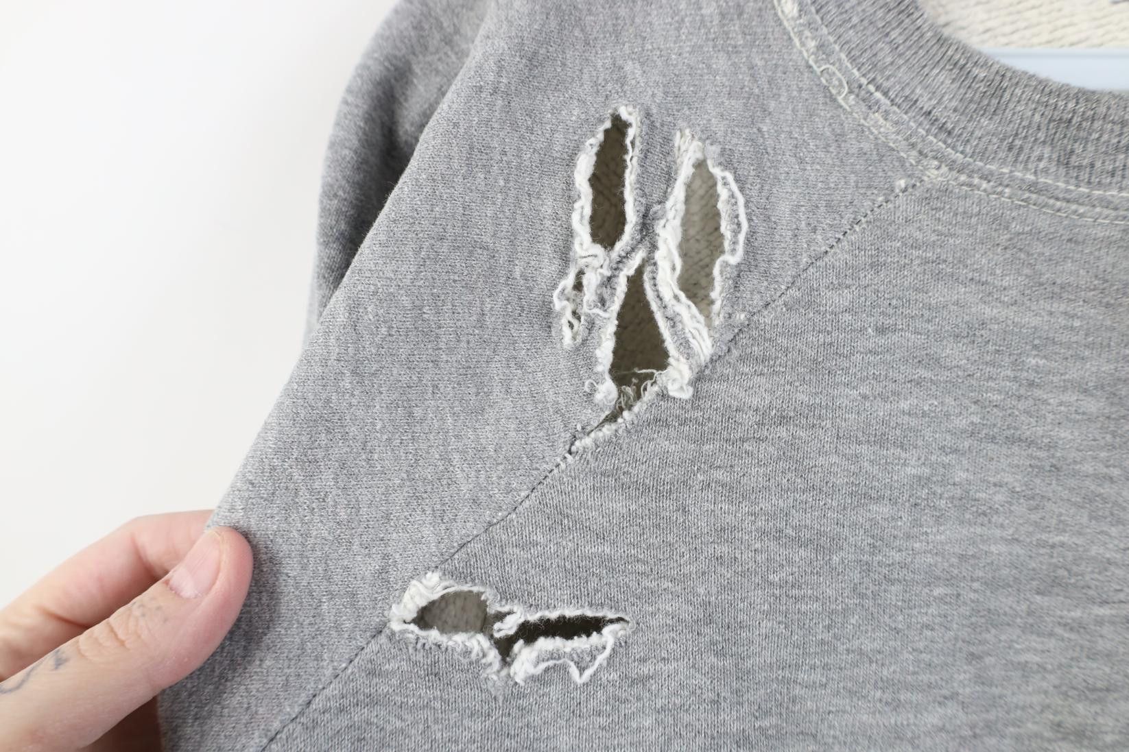 Vintage Vintage 70s Streetwear Triblend Sweatshirt Heather Gray Size US S / EU 44-46 / 1 - 4 Thumbnail